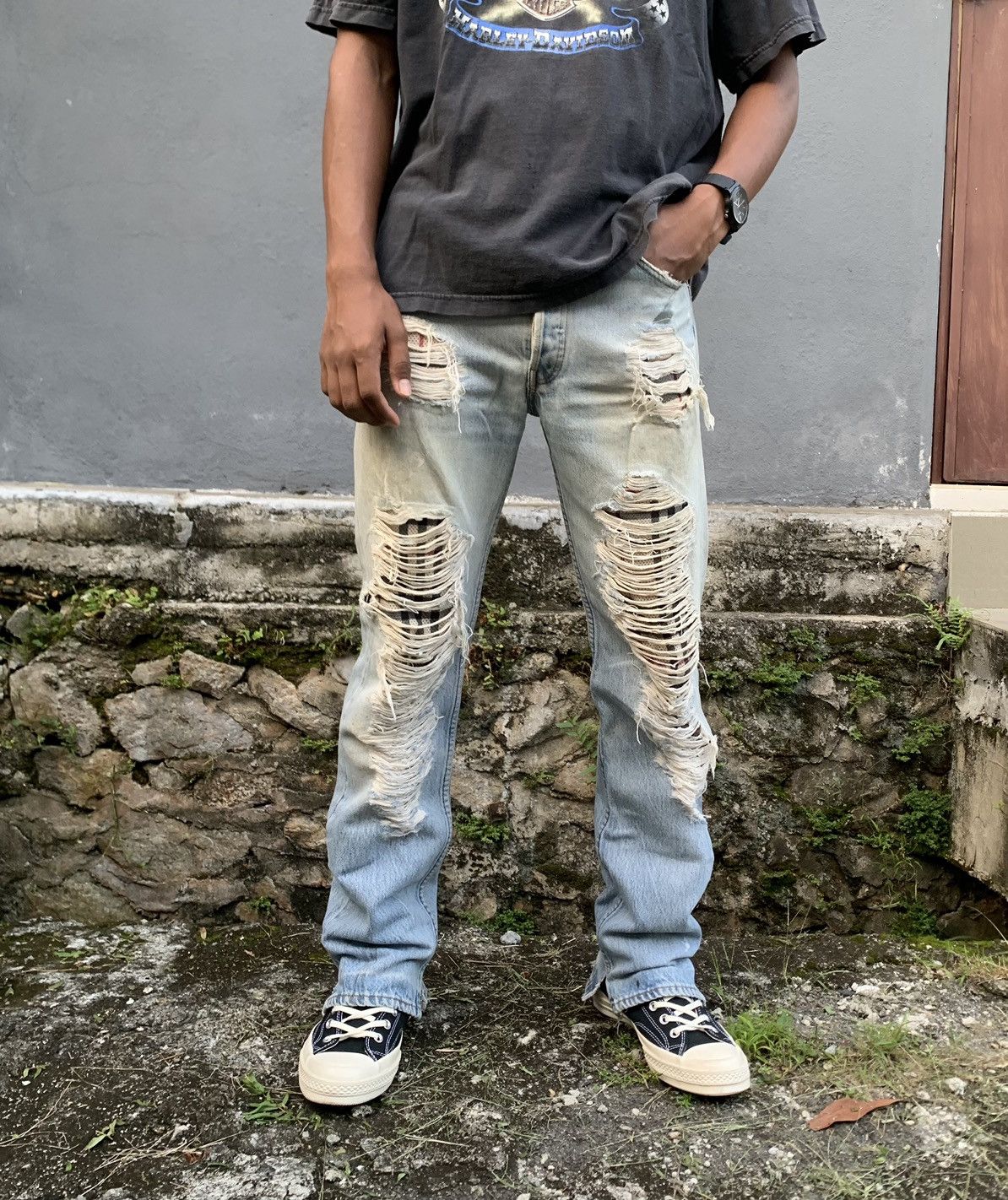 Levi's **rare**Vintage Levis 501 X BUZZ SPUNKY Distressed Denim Size US 32 / EU 48 - 8 Thumbnail