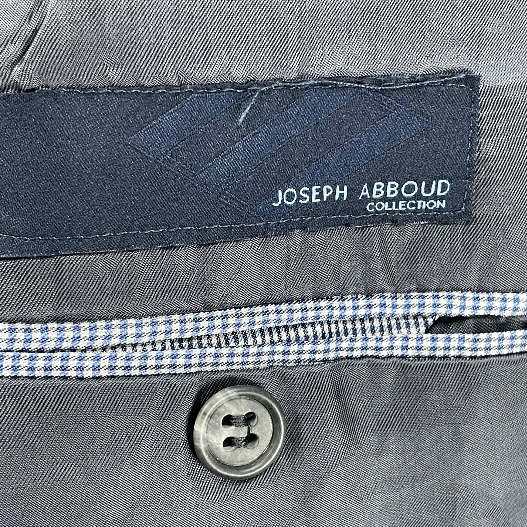 Joseph Abboud Joseph Abboud Grey Check Wool Suit Blazer Jacket Double Vent USA Made Size 42R Size 42R - 3 Thumbnail