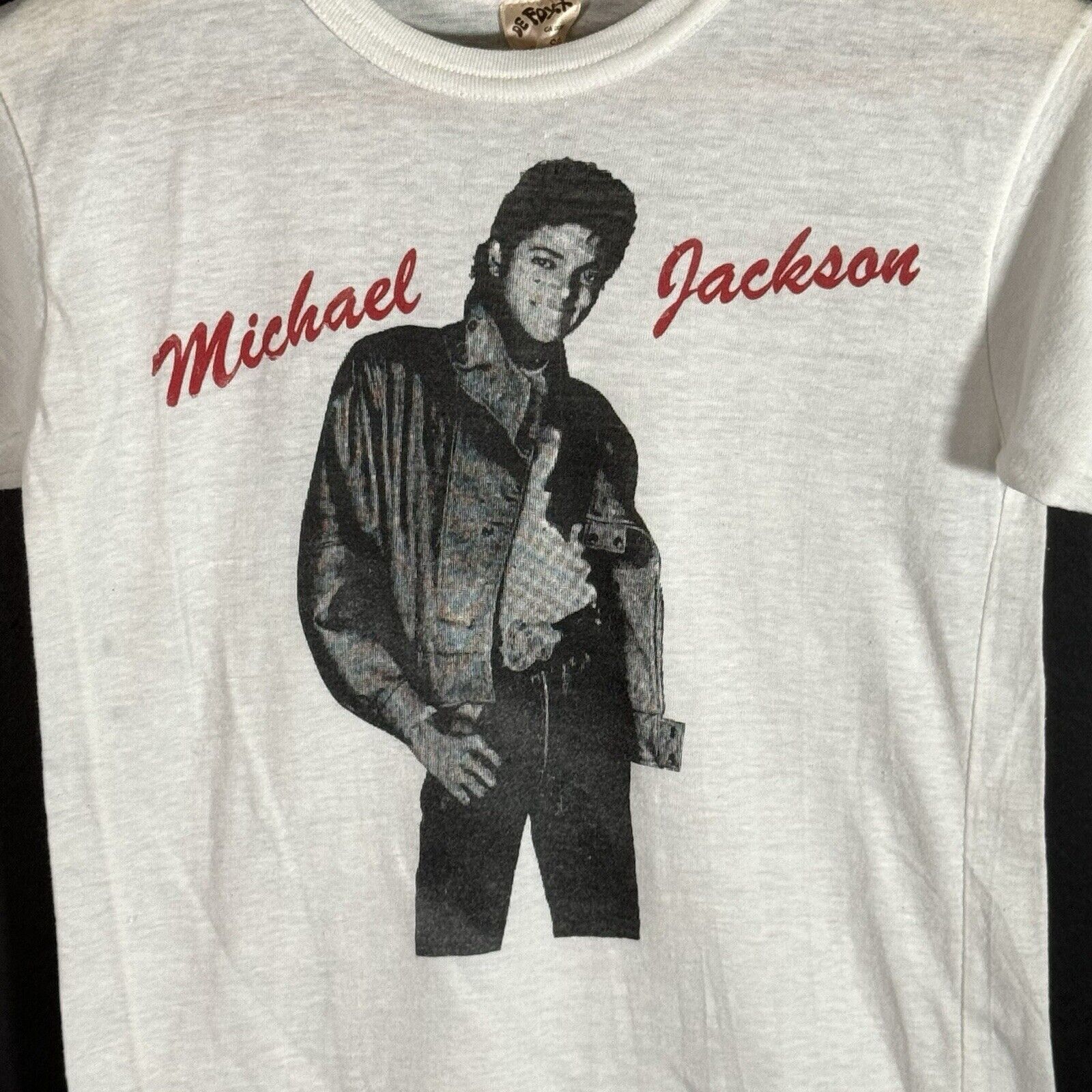 Band Tees × Vintage Women’s VTG 1980’s Michael JacksonGraphic Babydoll T-shirt S Size XS / US 0-2 / IT 36-38 - 3 Thumbnail