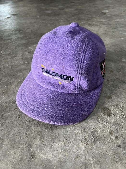 Salomon 🚨RARE🚨 SALOMON SKI CAP 90s MADE IN JAPAN POLAR FLEECE