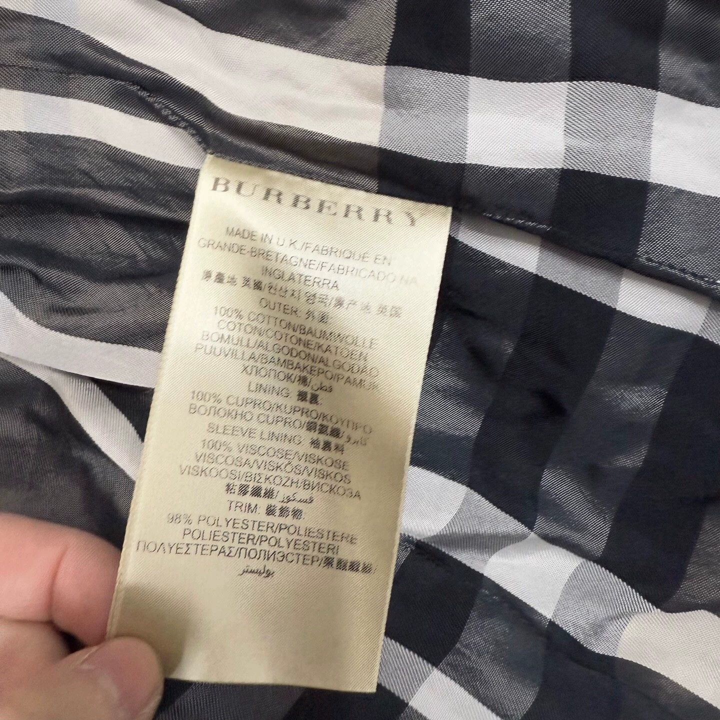 Burberry Burberry Black Check Lined Wool Coat UK8 99% New Size M / US 6-8 / IT 42-44 - 4 Thumbnail