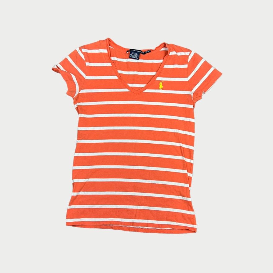 Ralph Lauren Sport Ralph Lauren Sport | Striped Vintage Vneck Tee | XS Size XS / US 0-2 / IT 36-38 - 1 Thumbnail