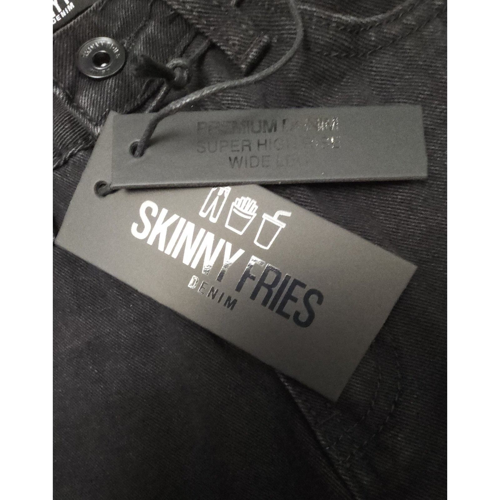 Other Skinny Fries Jeans Women's Super High Rise Baggy Wide Leg 0 Size 24" / US 00 / IT 34 - 8 Thumbnail