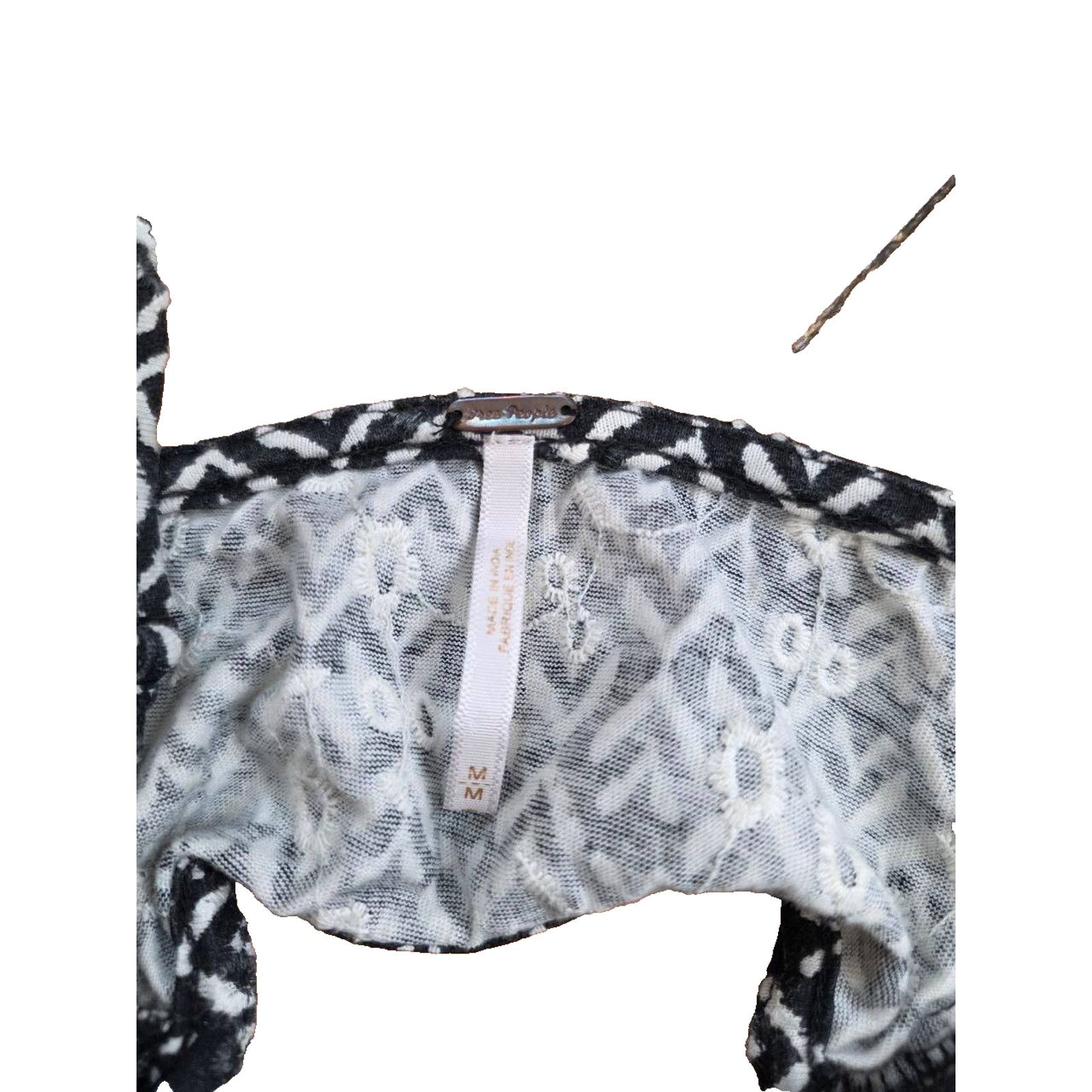 Free People Free People Spaghetti Strap Mini Dress Black/White M A001136 Size M / US 6-8 / IT 42-44 - 5 Thumbnail