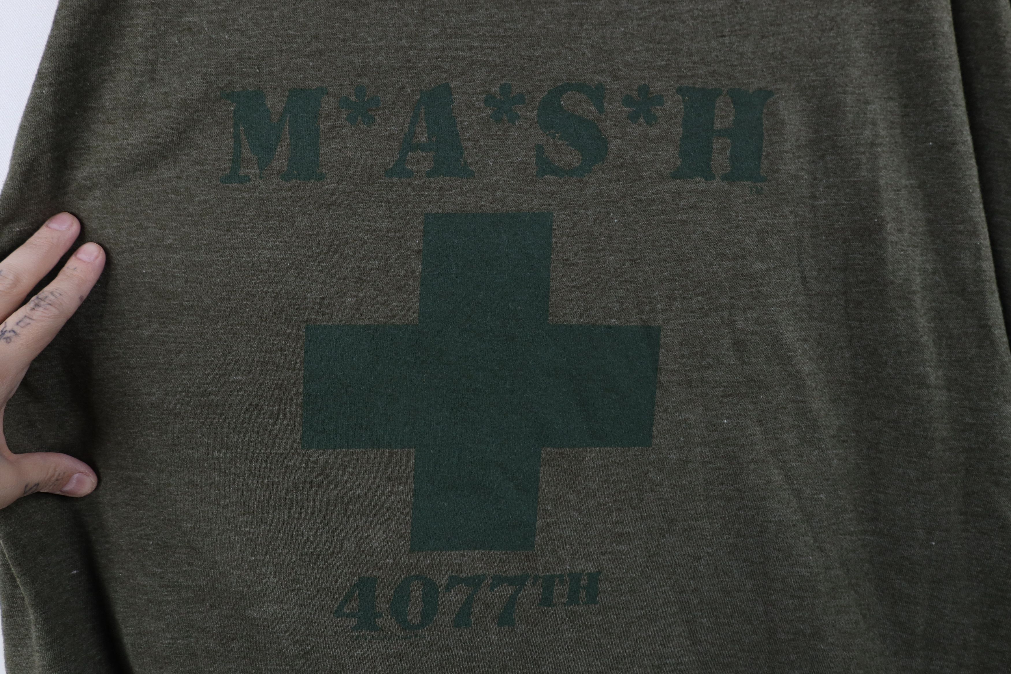 Vintage Vintage Y2K 2004 4077th Episode Ringer T-Shirt Heather Green Size US XL / EU 56 / 4 - 4 Thumbnail