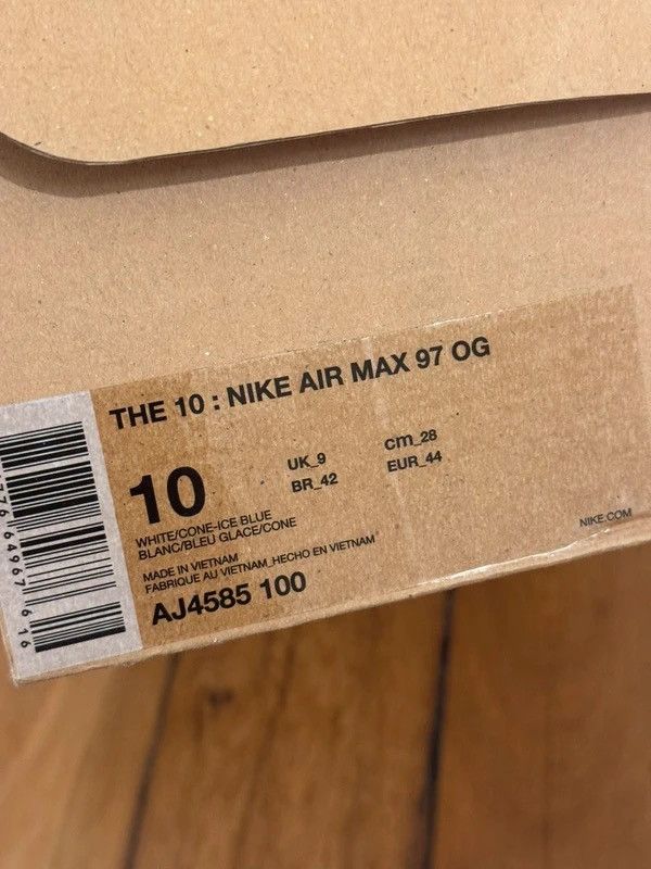 Nike × Off-White Nike Air Max Ten Off white 97 Size US 10 / EU 43 - 9 Thumbnail