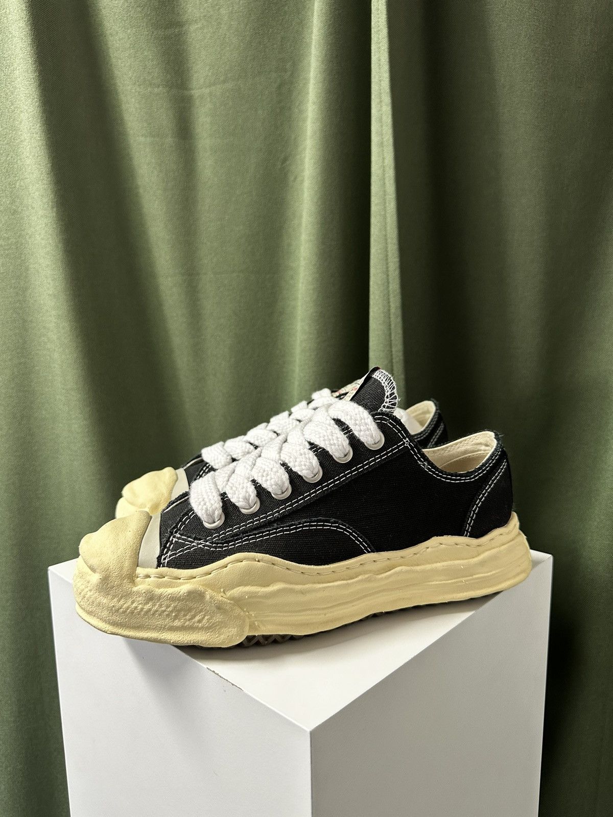 Maison MIHARA YASUHIRO MAISON MIHARA YASUHIRO "HANK VINTAGE SOLE CANVAS LOW" BLACK Size US 6.5 / EU 39-40 - 3 Thumbnail