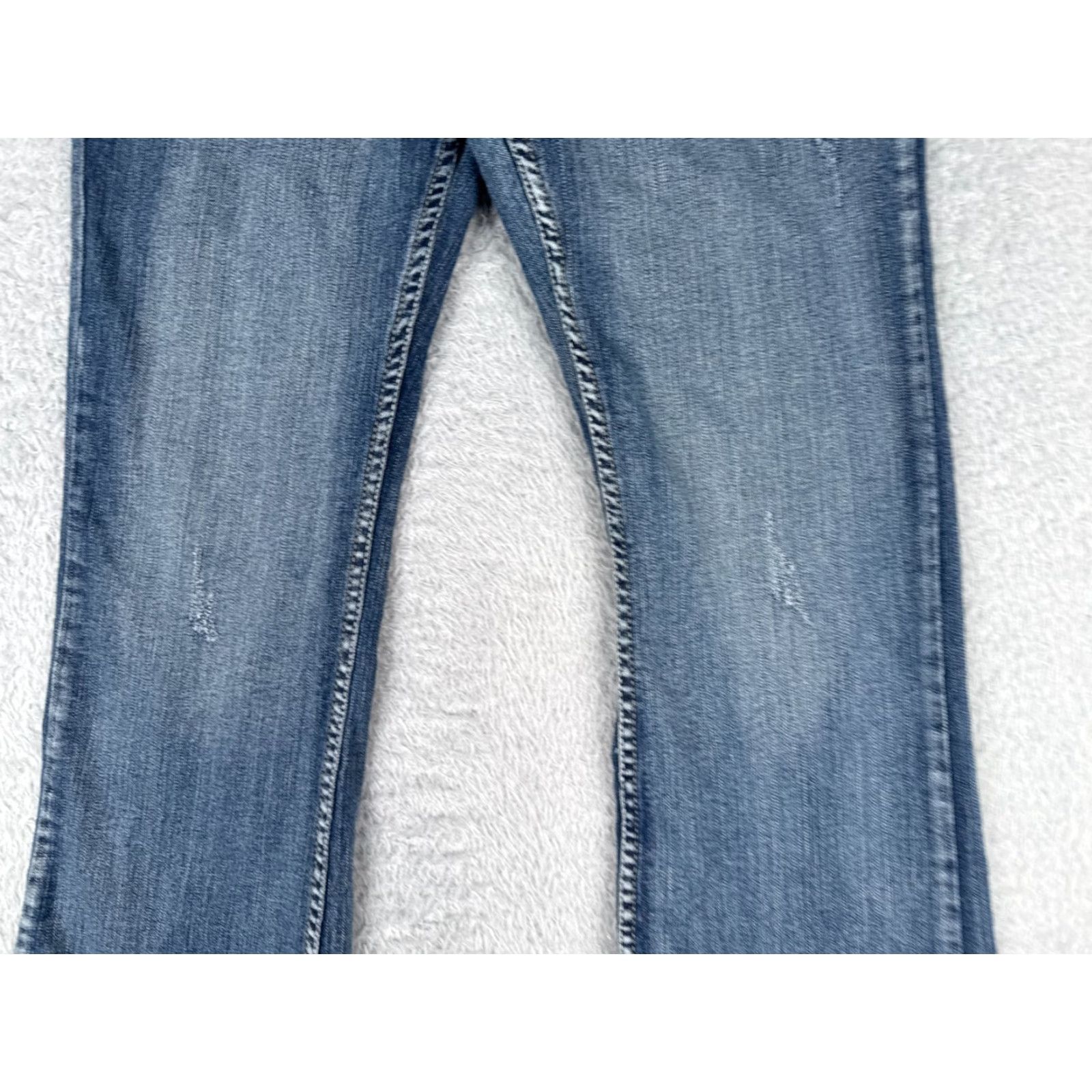 7 For All Mankind 7 For All Mankind Jeans Women Bootcut Denim Blue 29x29 Regular Stretch Distressed Mid Rise 29 Inseam 10 Size 32" / US 10 / IT 46 - 3 Thumbnail