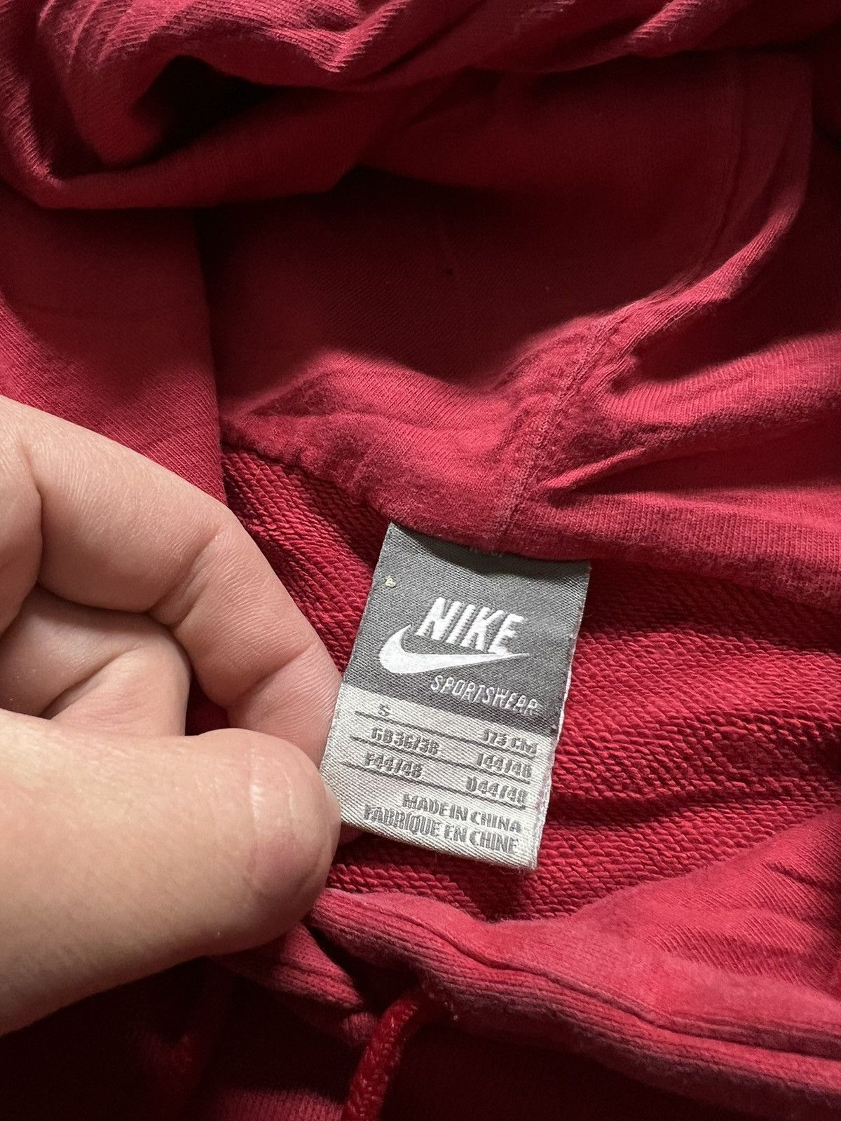 Nike × Vintage Vintage Y2k Nike ❤️ Manchester United Mini Swoosh Hoodie 00’s Size US S / EU 44-46 / 1 - 11 Thumbnail