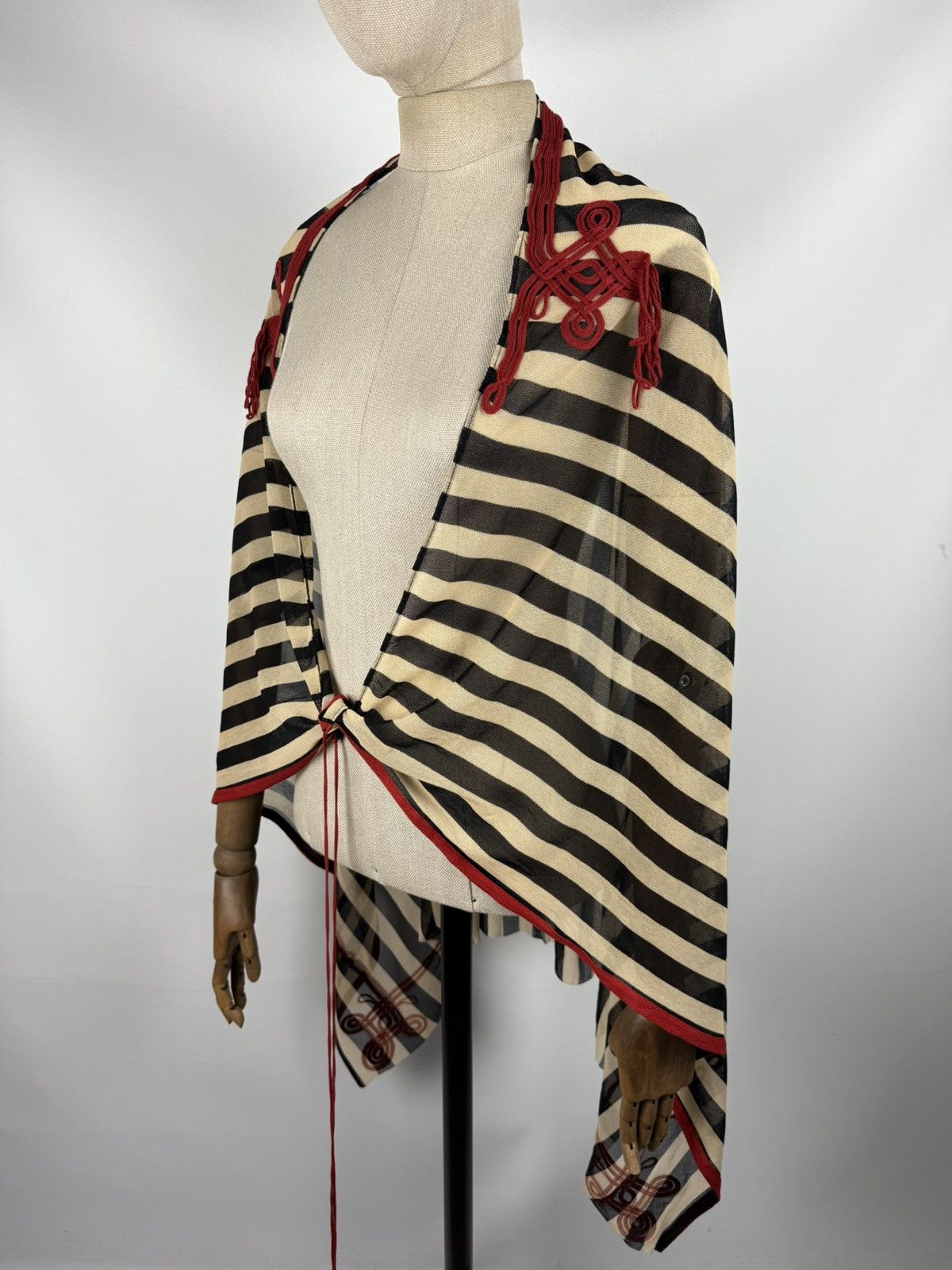 Jean Paul Gaultier Jean Paul Gaultier Soleil VTG Mesh Striped Cape Tunic Blouse Size M / US 6-8 / IT 42-44 - 6 Thumbnail