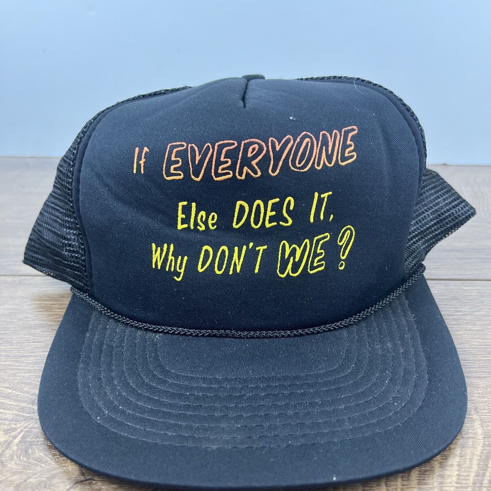 Other Why Don't We Hat Black Cap Hat Everyone Else Does Adjustable Size ONE SIZE - 3 Thumbnail
