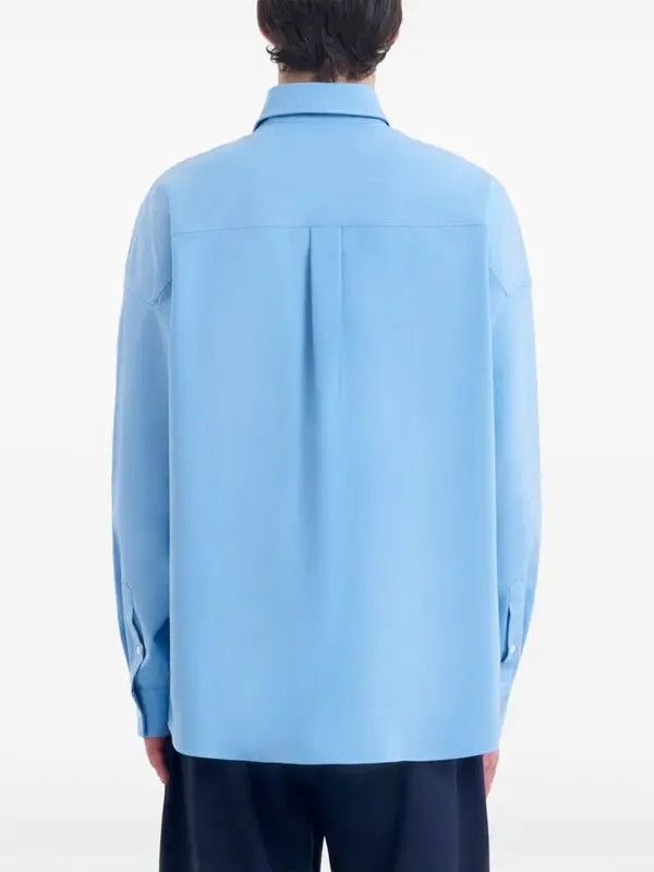 Marni o1w1db11125 Decorative-Stitching Shirt in Blue Size US XL / EU 56 / 4 - 3 Thumbnail