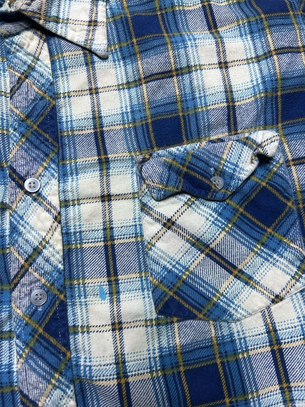 Vintage 80s flannel shirt brushed cotton distressed Kingsport large Size US L / EU 52-54 / 3 - 7 Thumbnail