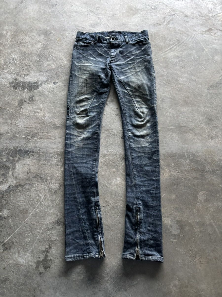 Japanese Brand sick johnny wolf wax stone washed jeans skinny