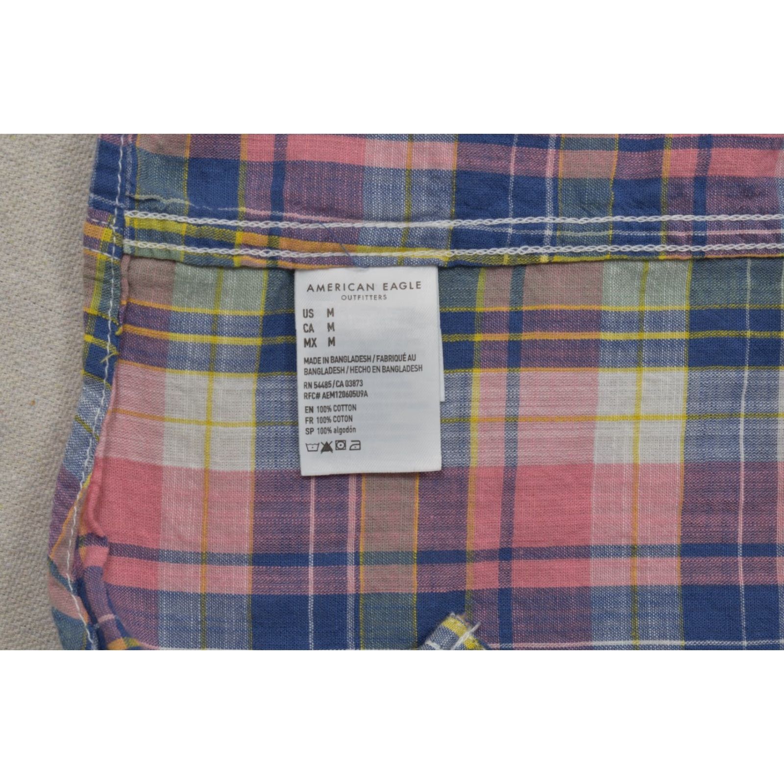 American Eagle Outfitters American Eagle Outfitters Shirt Men M Plaid Button-Down Super Soft Size US M / EU 48-50 / 2 - 7 Thumbnail