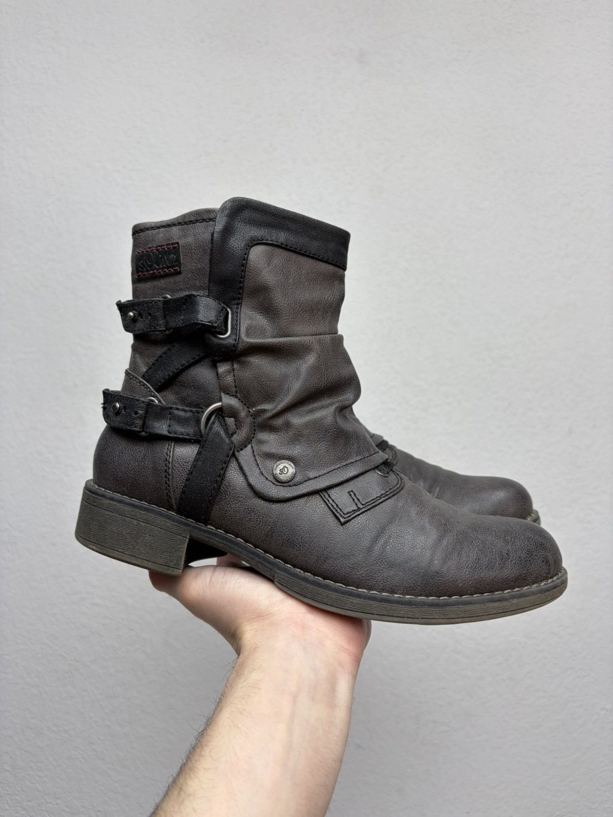 If Six Was Nine Vintage Distressed CPP Vibe Engineer Leather Biker Boots Y2K Size US 8 / EU 41 - 2 Thumbnail