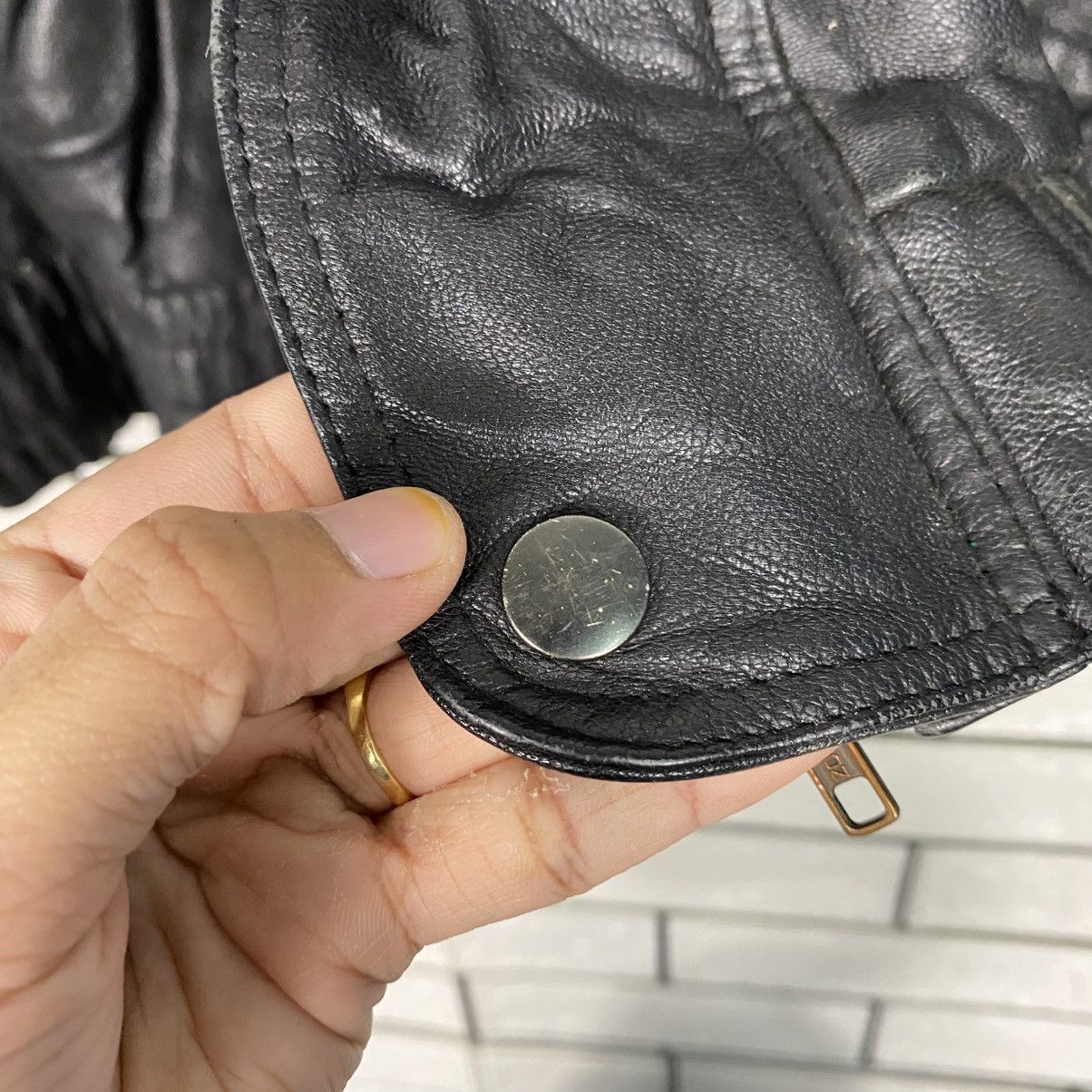 Japanese Brand 📌Vintage Fly Leather Jacket Blanket Gynreo Issey Miyake Size US M / EU 48-50 / 2 - 17 Thumbnail