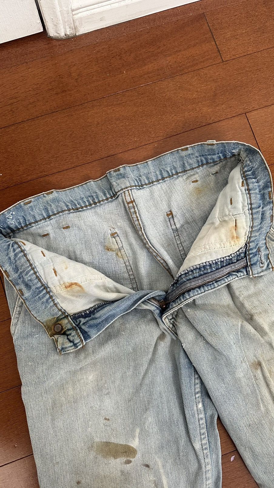 Vintage Vintage flare distressed jeans Size US 29 - 4 Thumbnail