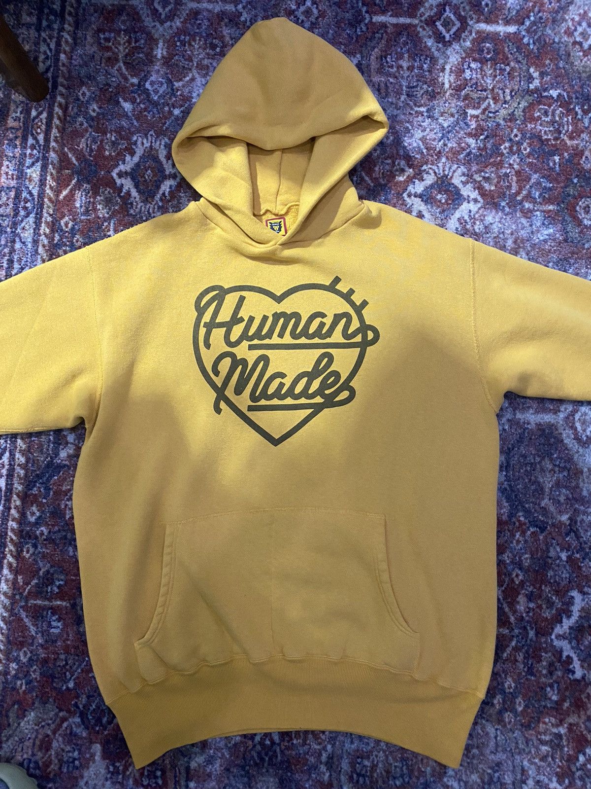 Human Made Human Made Heart Tsuriami Hoodie (yellow) | Grailed