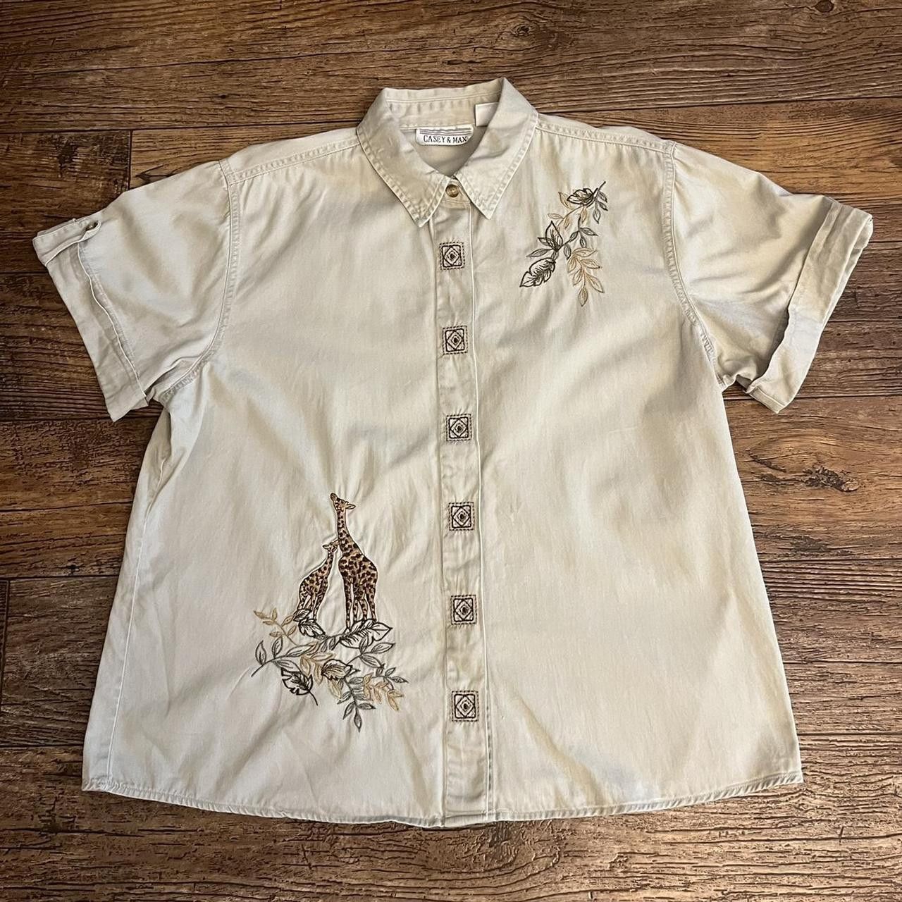 Vintage Vintage 90’s Giraffe Button Up Size XL / US 12-14 / IT 48-50 - 1 Thumbnail
