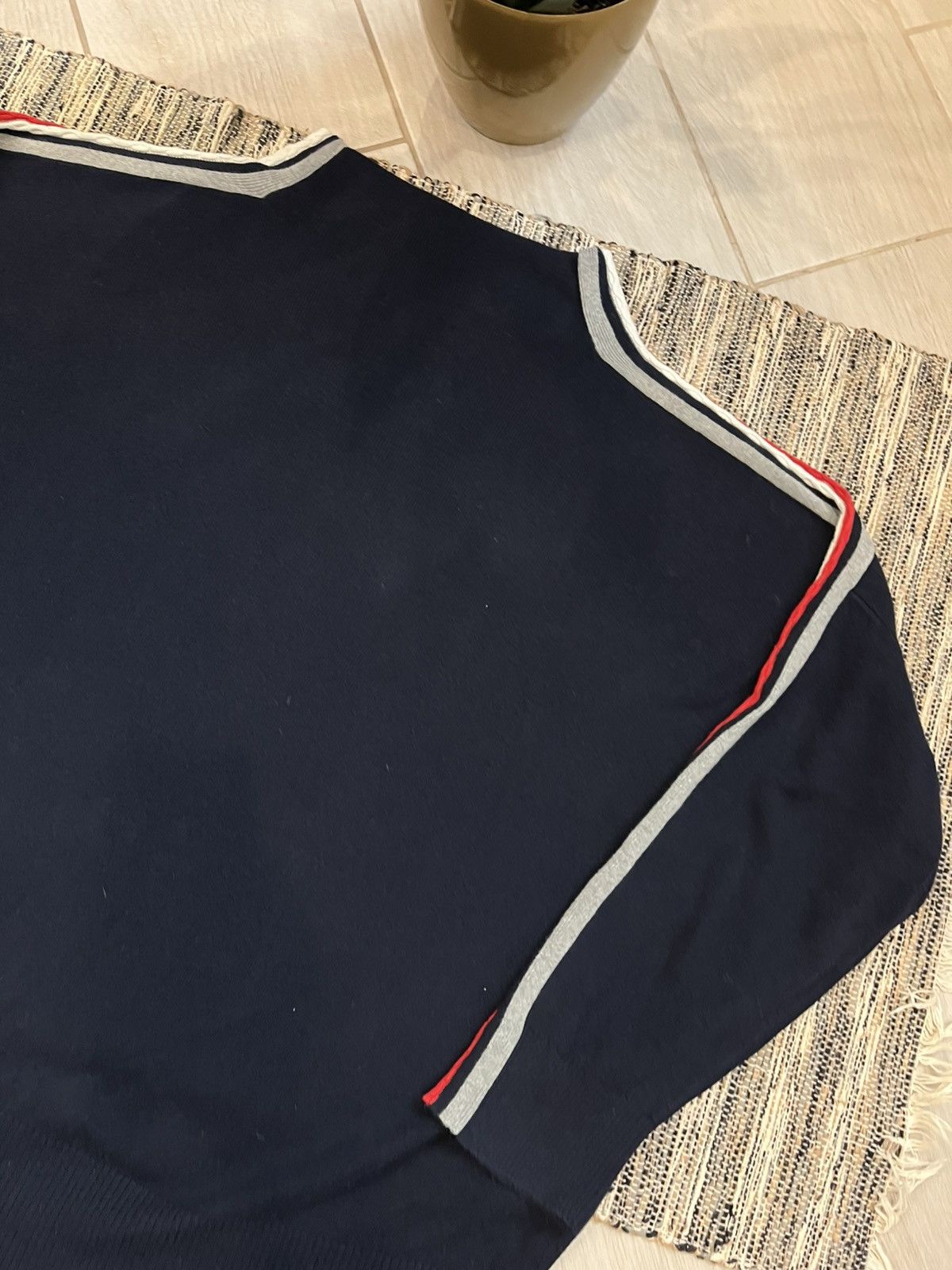 Tommy Hilfiger Vintage Tommy Hilfiger Sweater Oversize navy minimalistic Size US XL / EU 56 / 4 - 11 Thumbnail