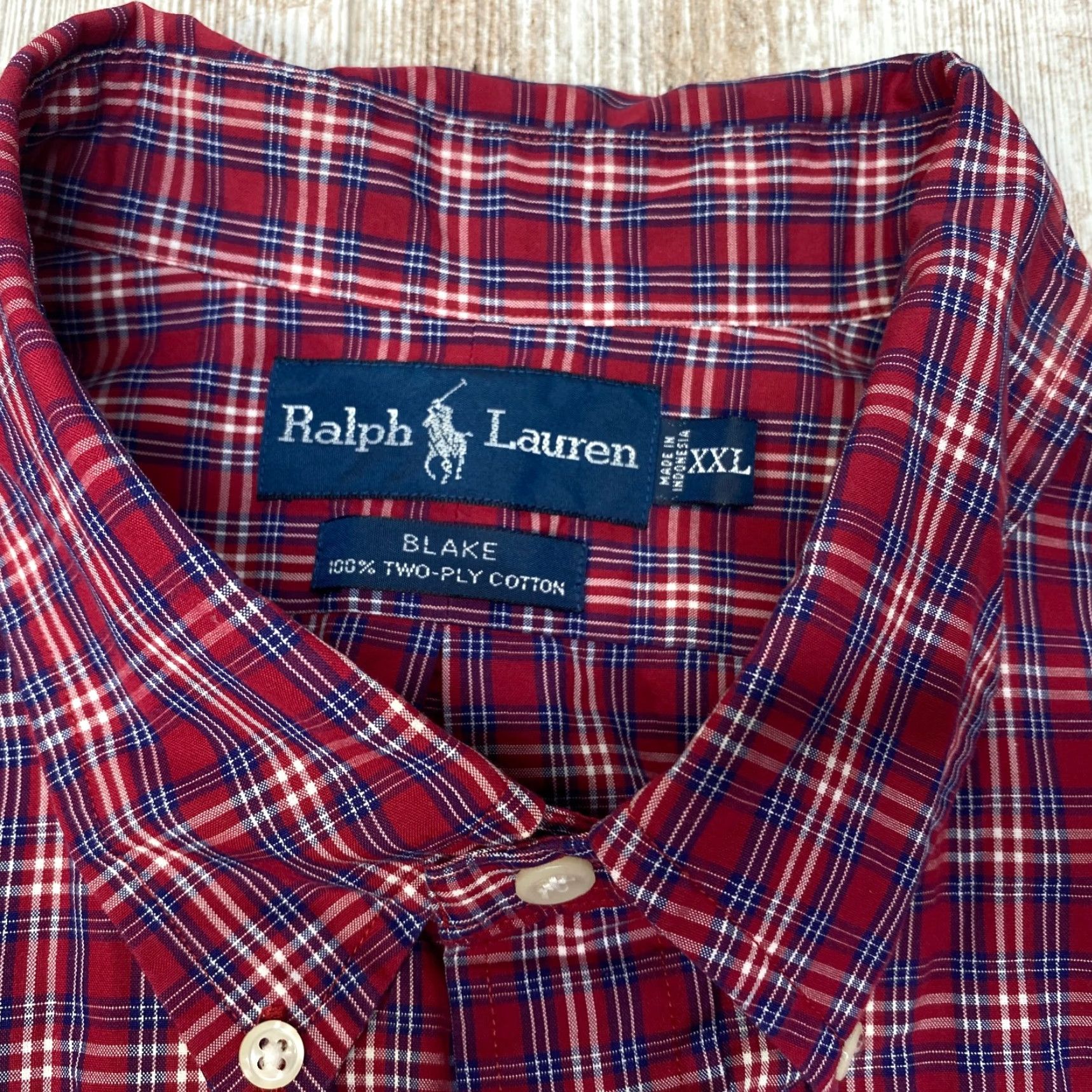 Ralph Lauren Ralph Lauren Blake Long Sleeve Button Up Mens 2XL Check Shirt 100% Cotton 7409 Size US XXL / EU 58 / 5 - 6 Thumbnail