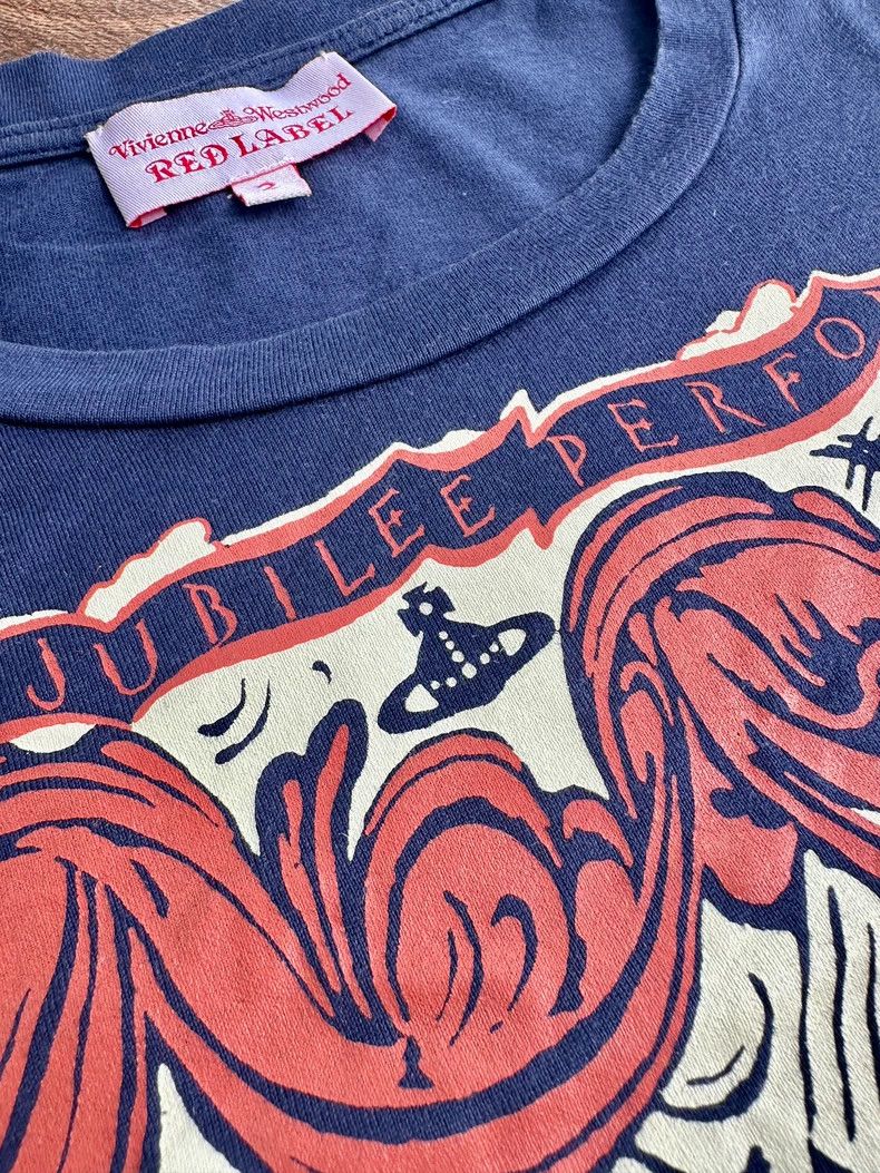 Vivienne Westwood Vivienne Westwood size2 Blue and white printed T-shirt Size S / US 4 / IT 40 - 2 Thumbnail