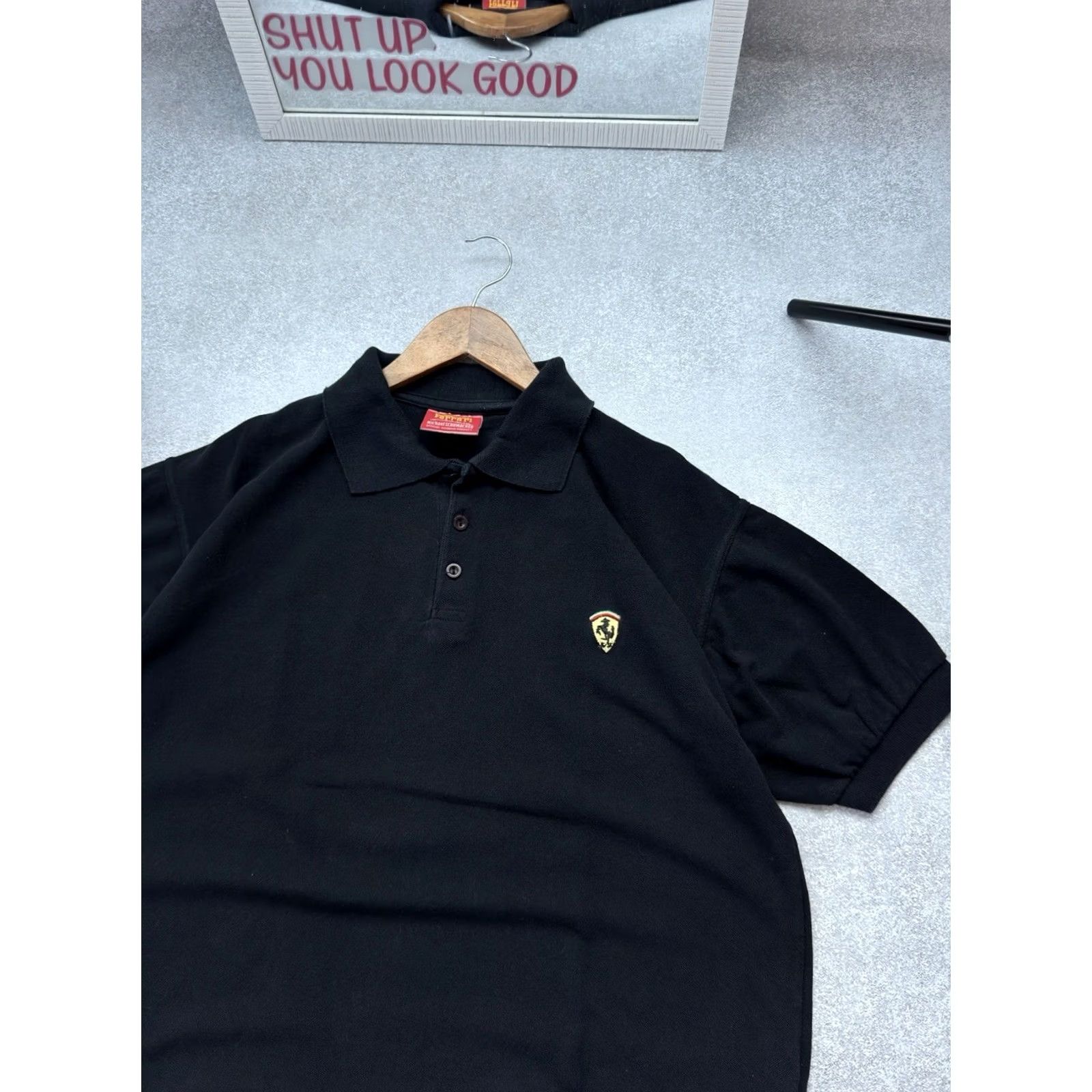 Ferrari VINTAGE Ferrari Michael Schumacher Racing F1 Classic Polo T-Shirt 2XL Black Mens Size US XXL / EU 58 / 5 - 3 Thumbnail