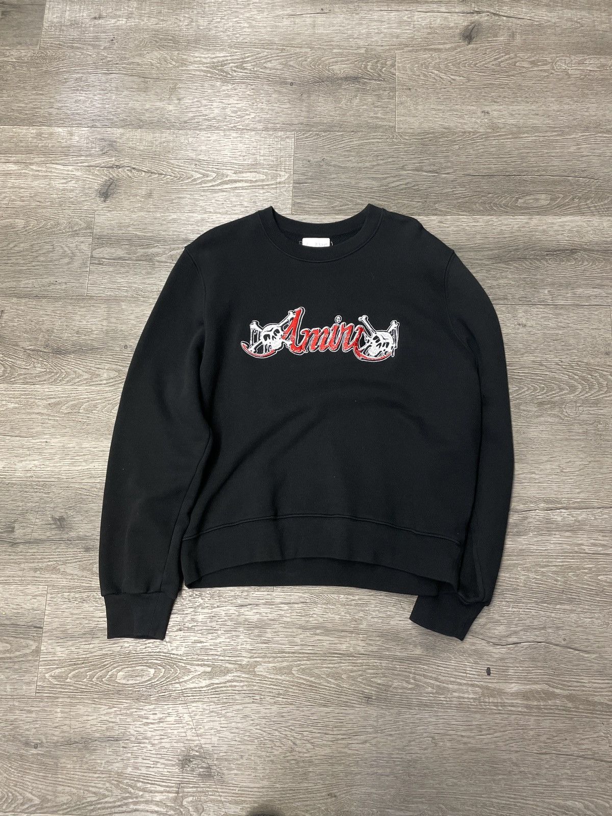 Amiri Amiri Crewneck Skull/Red Logo Size US L / EU 52-54 / 3 - 1 Thumbnail