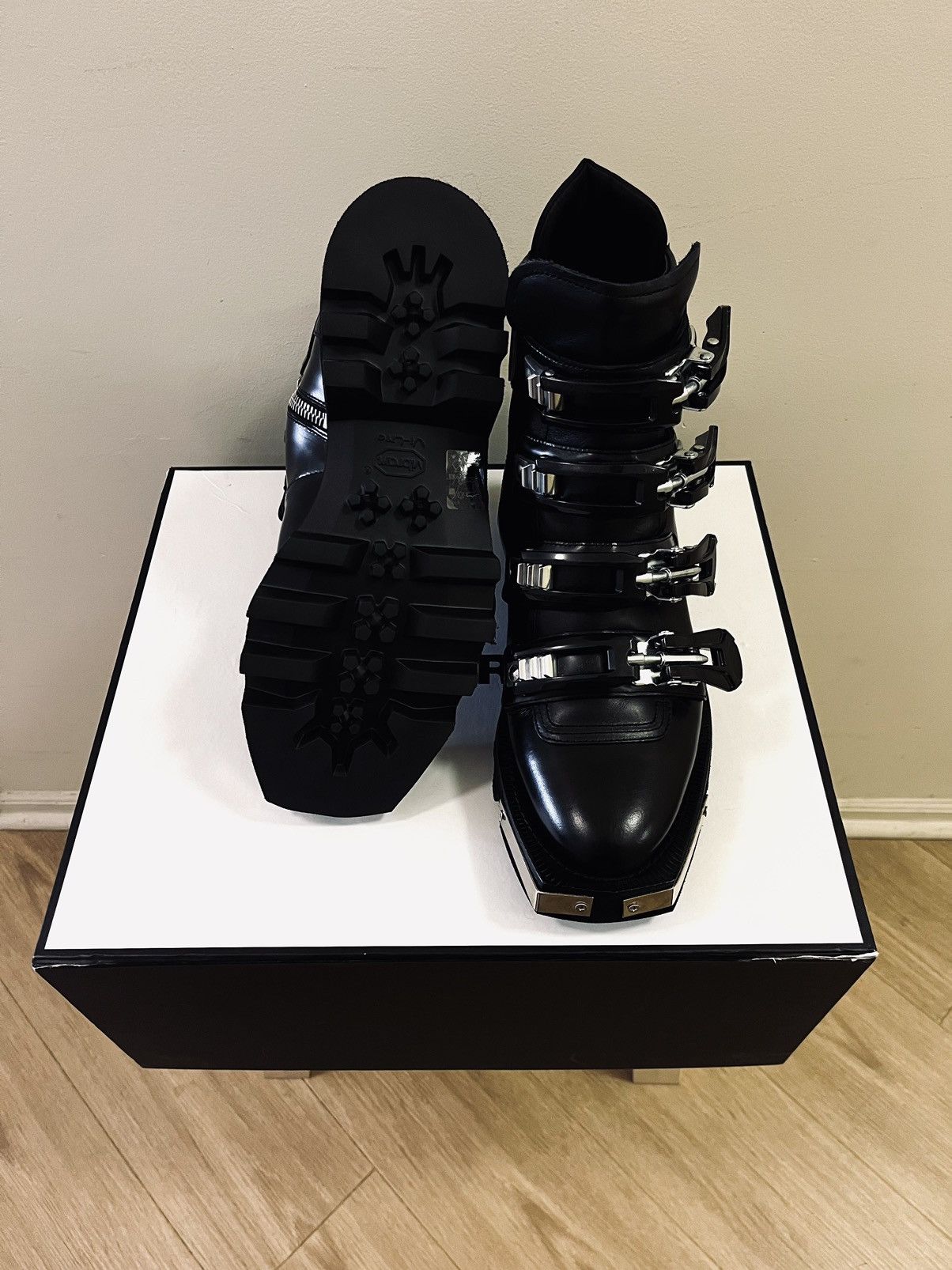 Dsquared2 Dsquared2 Black Leather Robot/ Military Style Boots Size US 11 / EU 44 - 7 Thumbnail