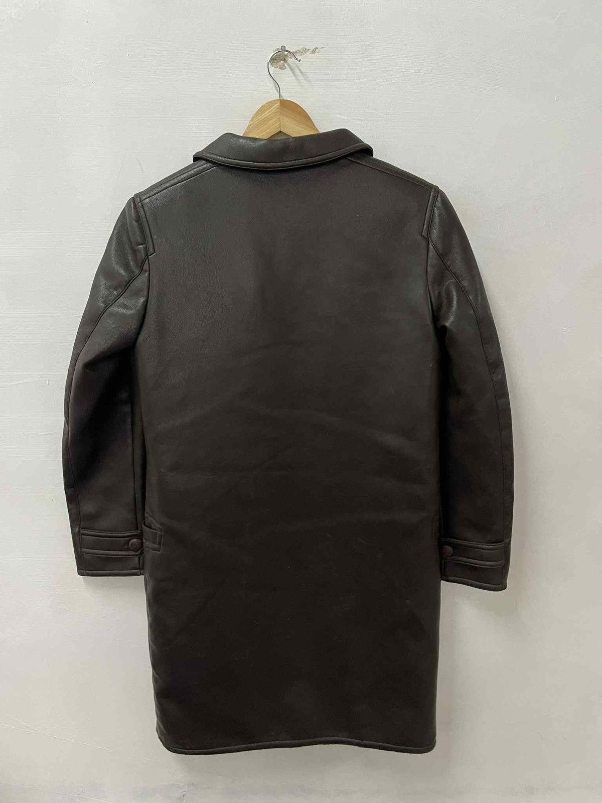 Versace AW 1996 ISTANTE FOR VERSACE LEATHER LEOPARD LONG JACKET Size S / US 4 / IT 40 - 4 Thumbnail