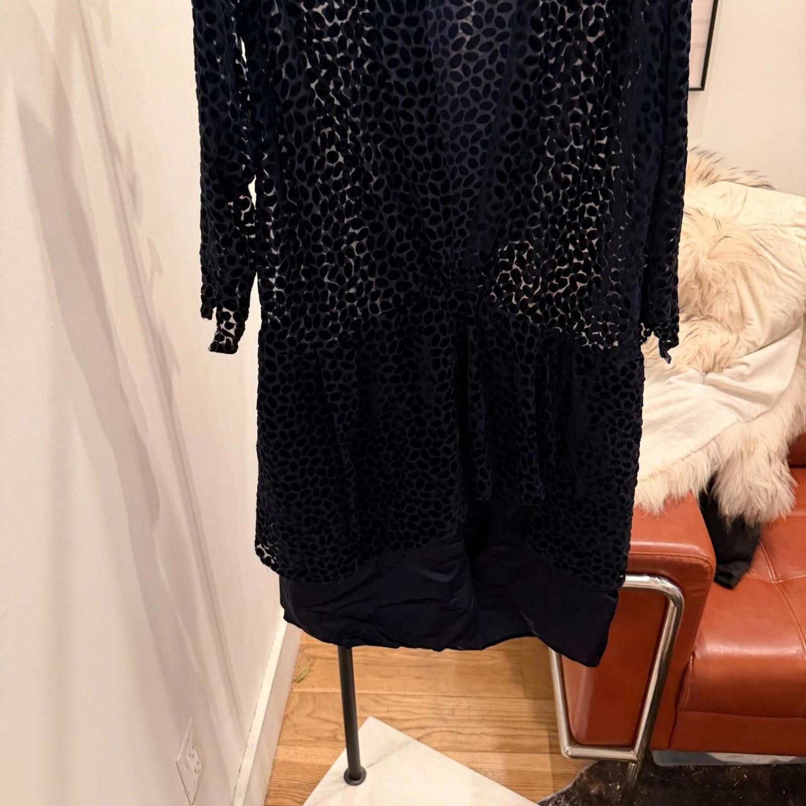 Other Antique 20s Silk Burnout Velvet Plunge Dress Flapper Devoré Size S / US 4 / IT 40 - 7 Thumbnail