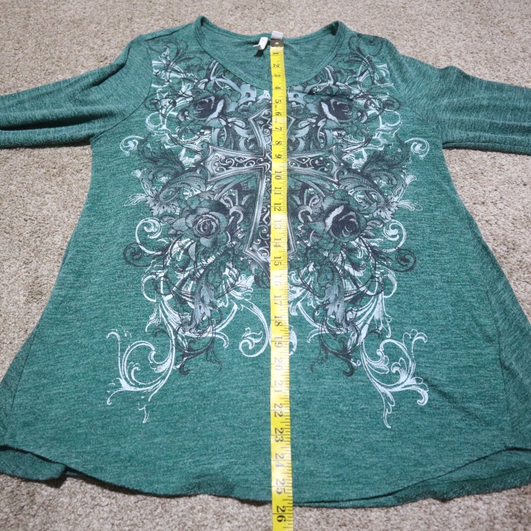 Vintage Est 1946 Cross Green Shirt Women M Adult Medium Green Est 1946 Shirt Womens M Size M / US 6-8 / IT 42-44 - 6 Thumbnail