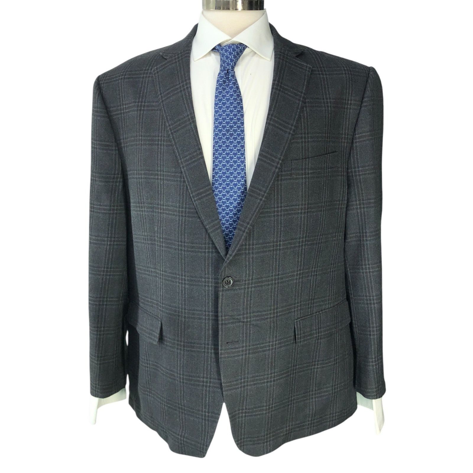 Lauren Ralph Lauren Ralph Lauren LRL 46R Sport Coat Jacket Silk Wool Windowpane Size 46R - 13 Thumbnail