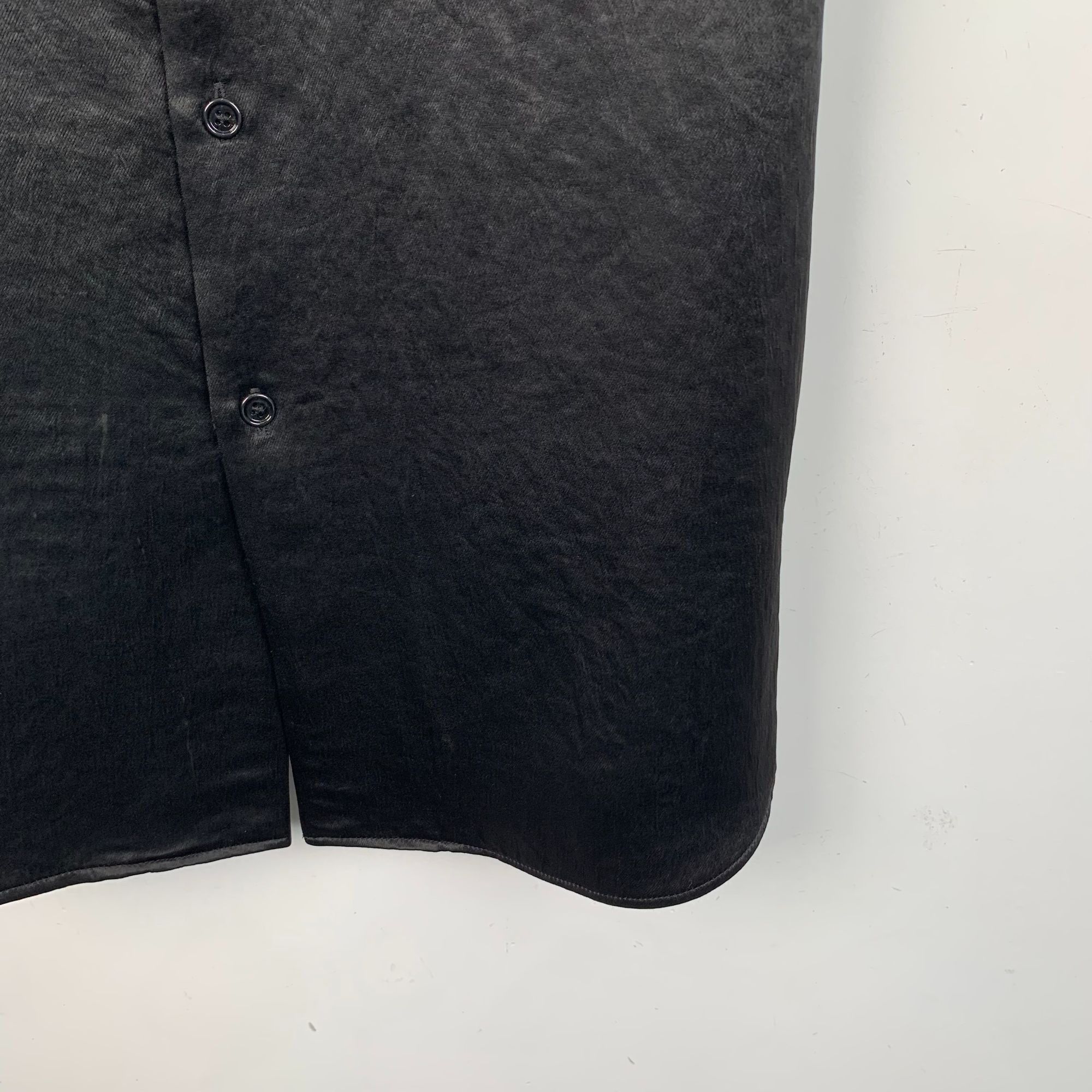 Gucci Gucci Black Button-Down Shirt With Iconic Web Stripe Trim Size US XS / EU 42 / 0 - 4 Thumbnail