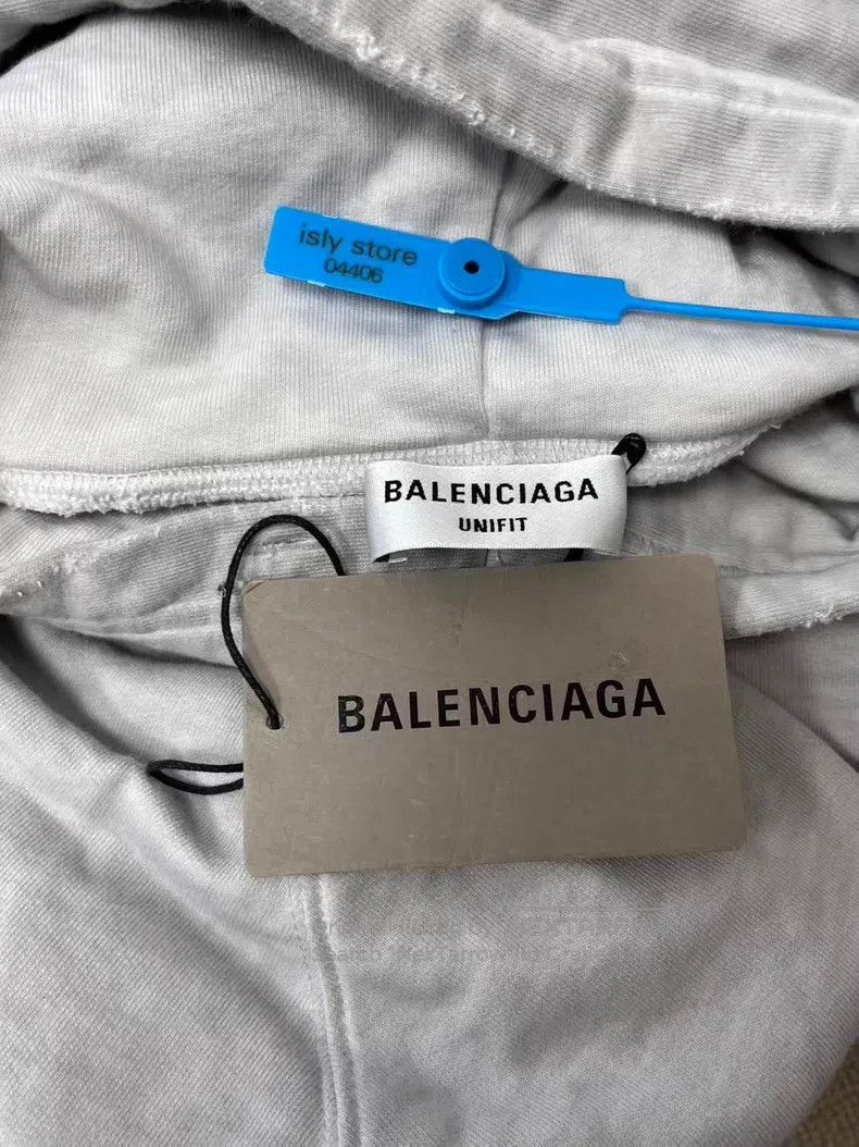 Balenciaga Balenciaga Logo Printed Hooded Long Sleeve Sweatshirt Size US XL / EU 56 / 4 - 4 Thumbnail