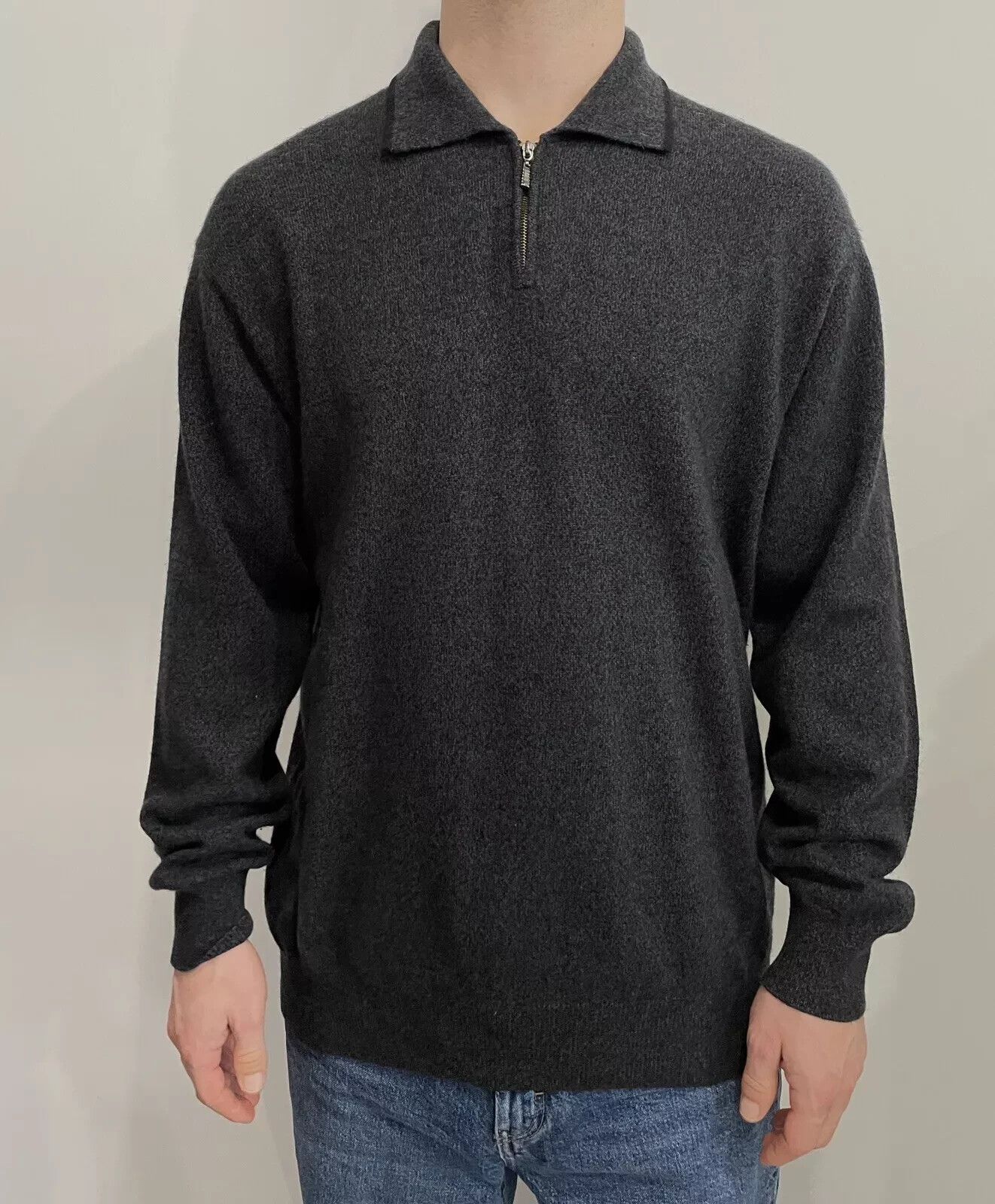 Vintage DORCE 1/4 ZIP SWEATER PULLOVER 100% CASHMERE MENS Size US L / EU 52-54 / 3 - 2 Thumbnail