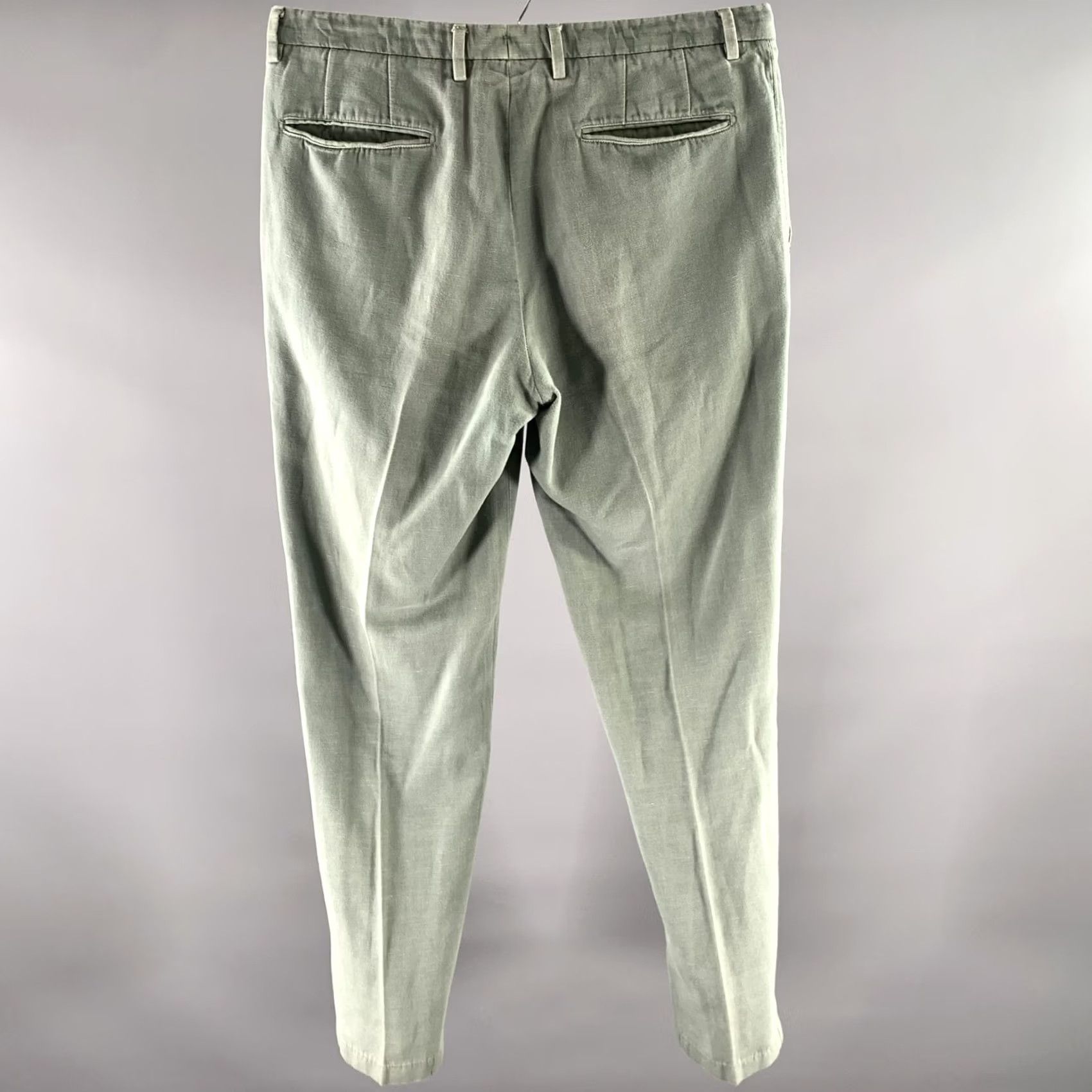 Boglioli BOGLIOLI Pants Size 32 Linen Blend Washed Grey Blue Zip Fly Inseam 31 Mens Size US 32 / EU 48 - 3 Thumbnail