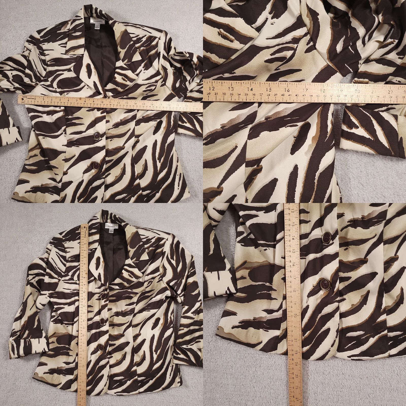 Vintage Vintage Dress Barn Blazer Womens Medium Animal Print Jacket Size M / US 6-8 / IT 42-44 - 8 Thumbnail