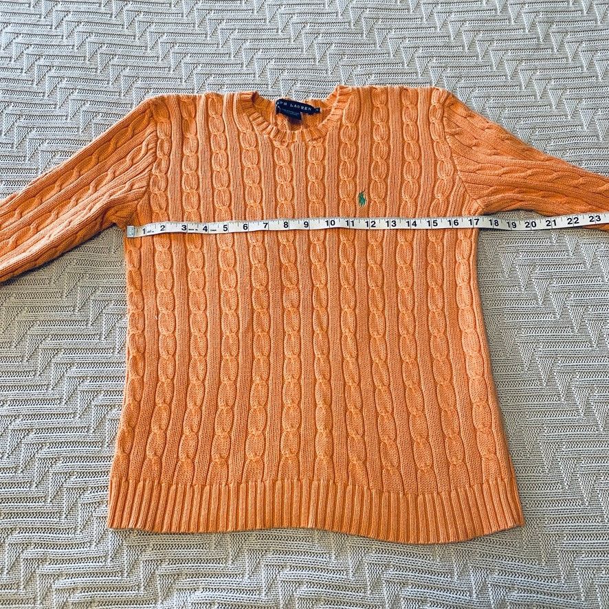 Ralph Lauren Ralph Lauren orange cableknit sweater Size S / US 4 / IT 40 - 5 Thumbnail