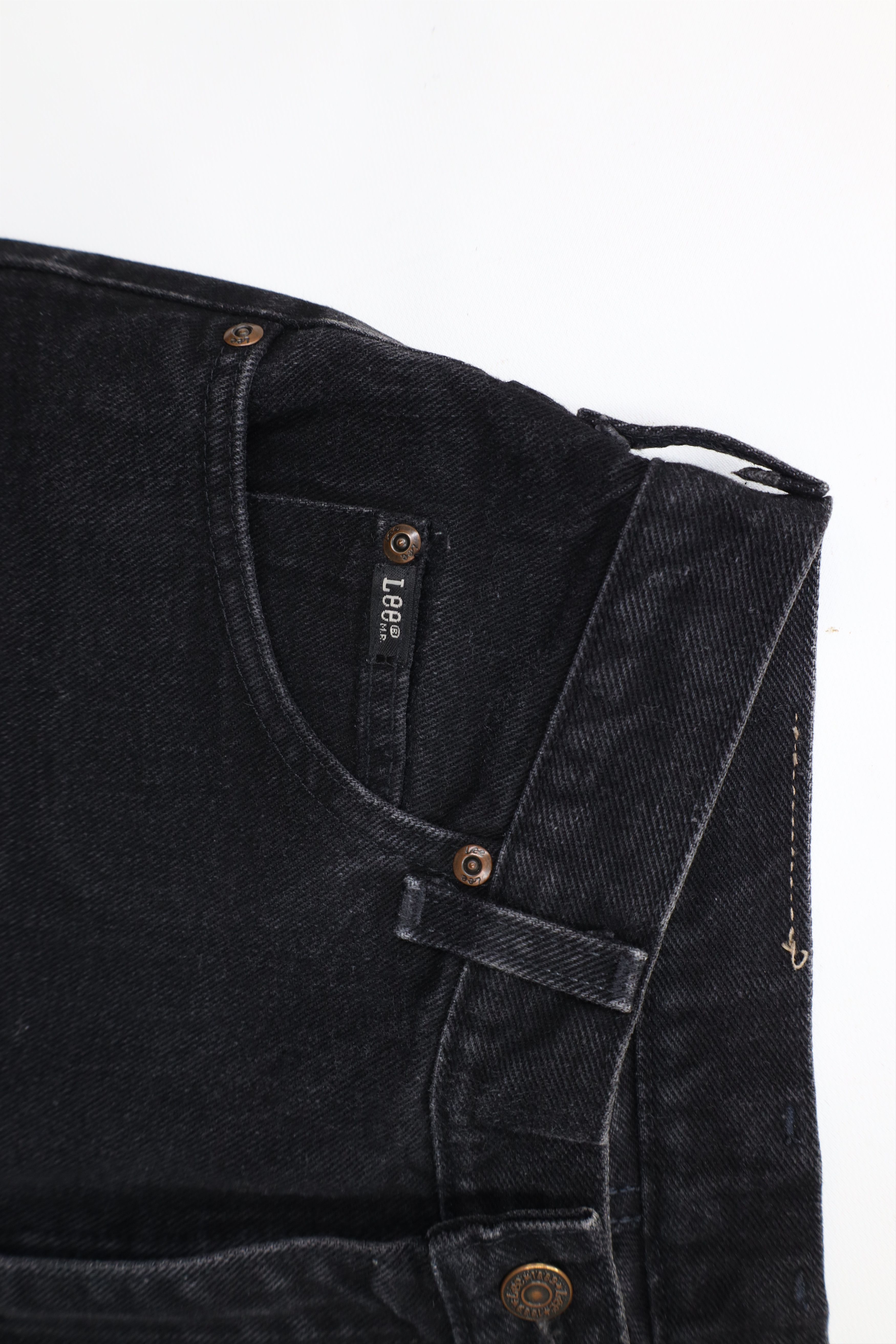 Lee × Vintage Vintage 90s Lee High Waist Tapered Leg Denim Jeans Black Size 36" / US 14 / IT 50 - 8 Thumbnail