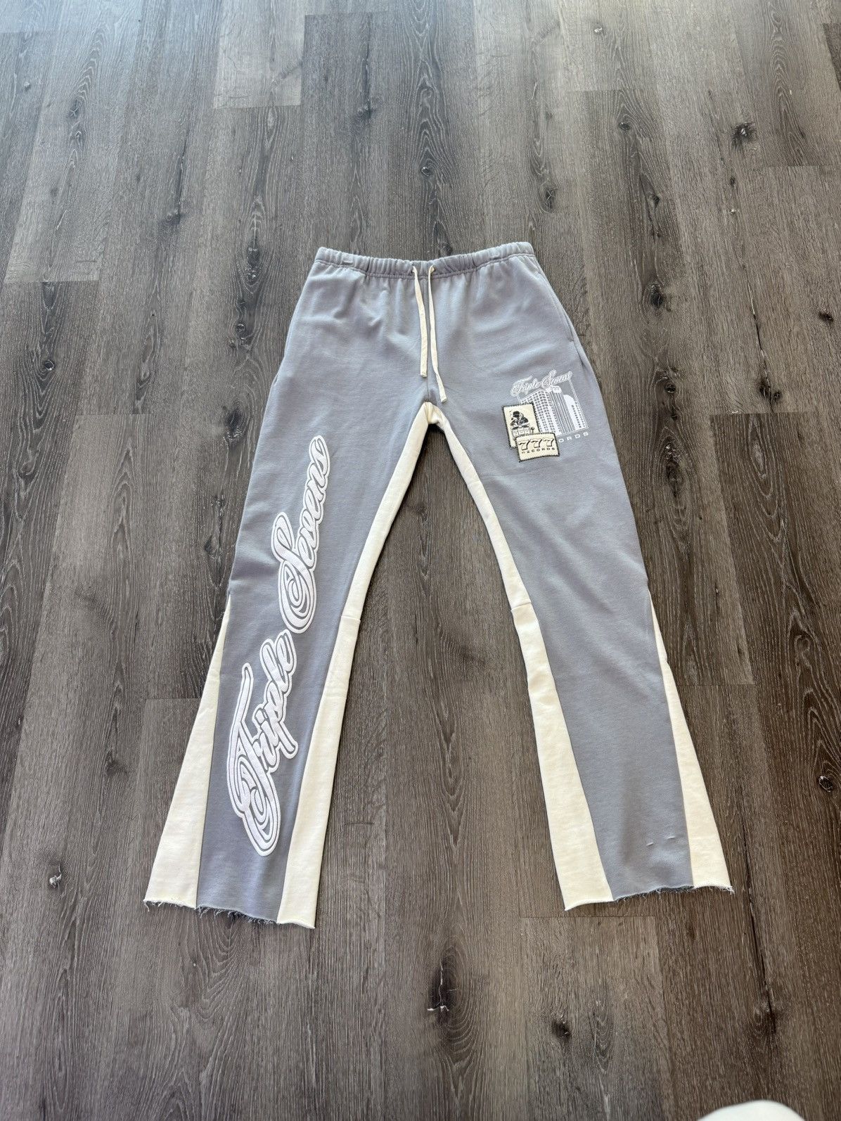 TRIPLE SEVENS Triple 7s "Patchwork" Sweatpants (Light Grey) Size US 38 / EU 54 - 1 Thumbnail