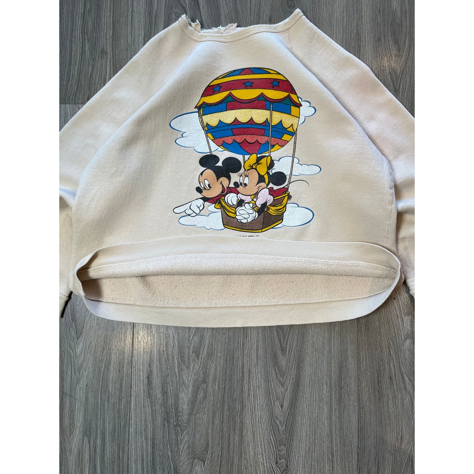 Disney 80s Walt Disney Mickey & Minnie Hot Air Balloon Crewneck S Size S / US 4 / IT 40 - 5 Thumbnail