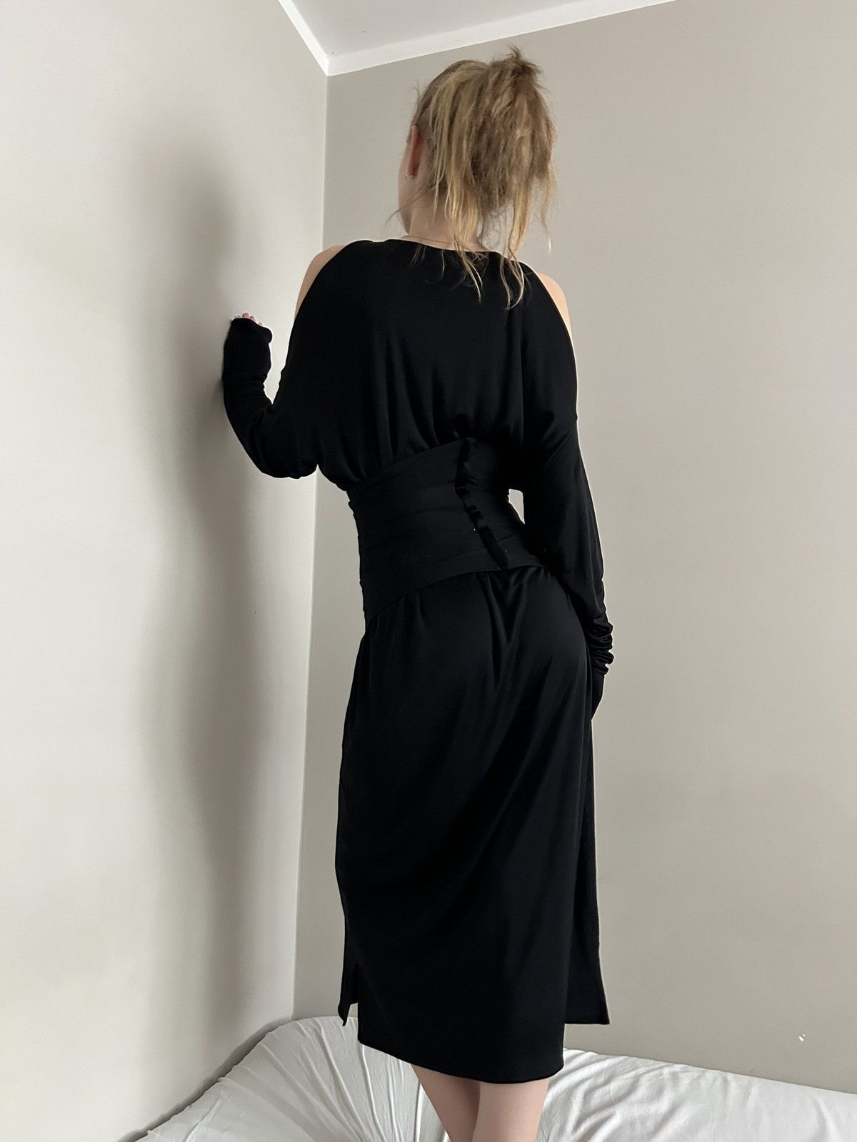 Yves Saint Laurent SS01 Vintage Tom Ford for YSL Runway Dress with Bondage Belt Size M / US 6-8 / IT 42-44 - 11 Thumbnail