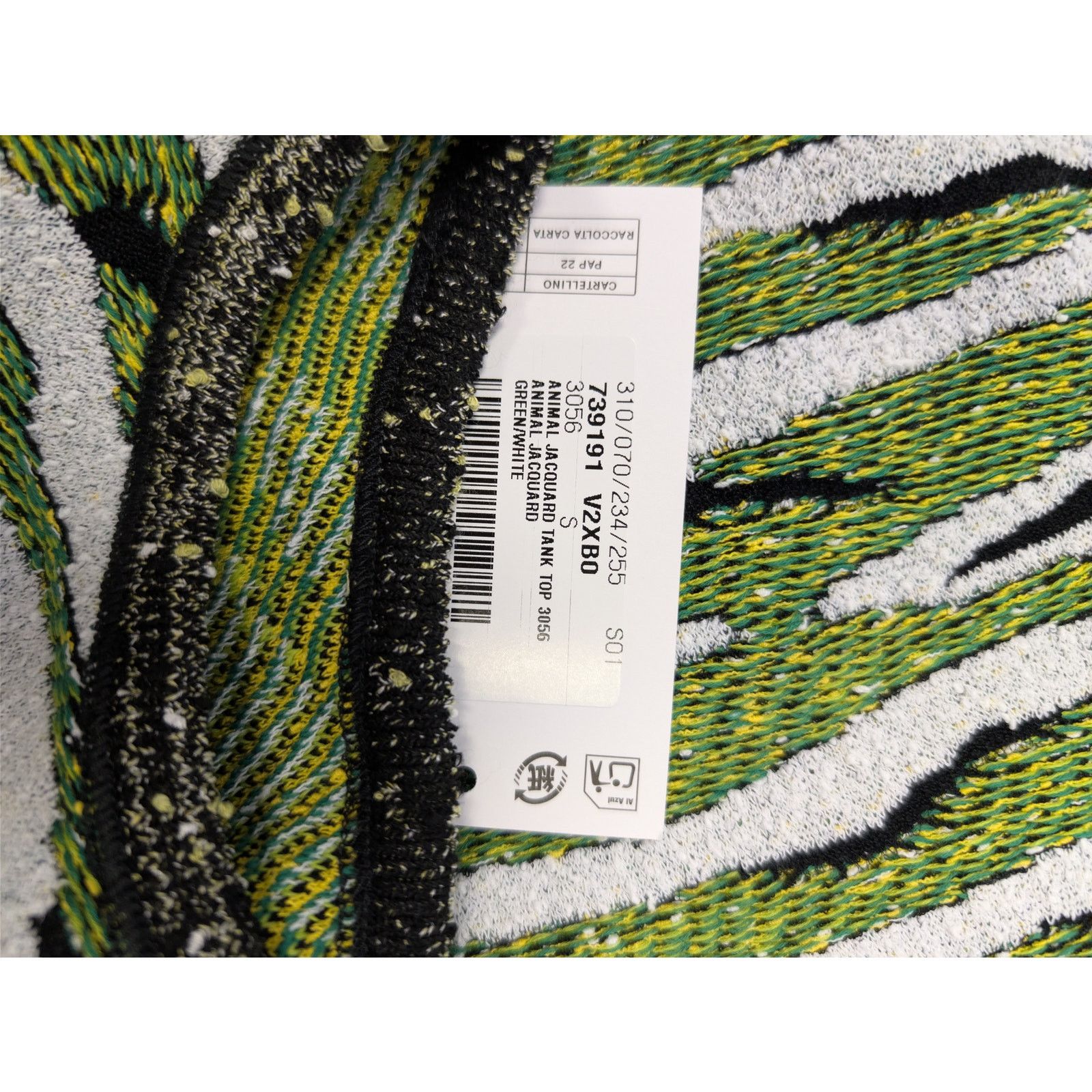 Bottega Veneta o1rshd1 Animal Jacquard Tank Top in Green / White Size US S / EU 44-46 / 1 - 22 Thumbnail