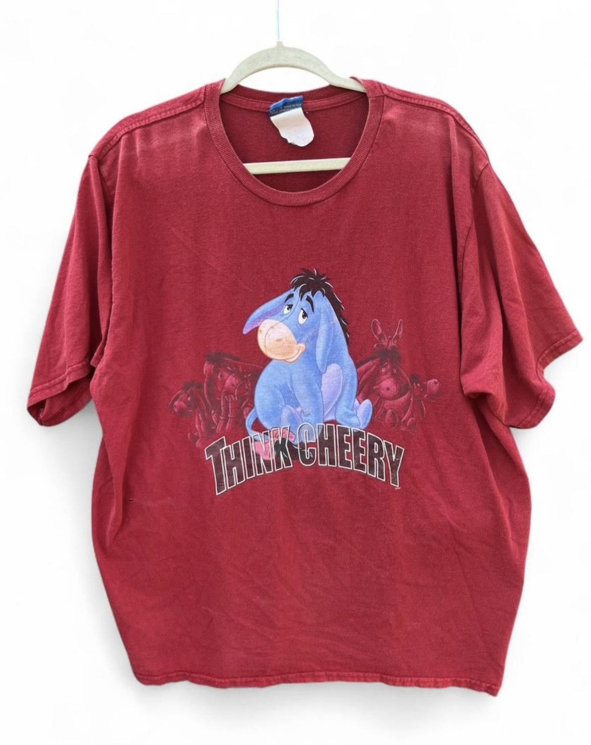 Disney Vintage 90s Disney "Think Cheery" Eeyore Tee I XXL Size US XXL / EU 58 / 5 - 2 Thumbnail