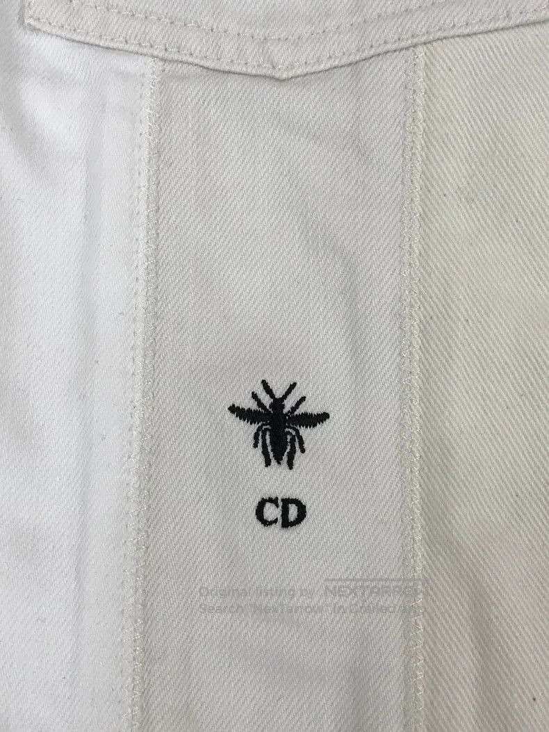 Dior Dior White and beige bee denim jacket Size XS / US 0-2 / IT 36-38 - 3 Thumbnail