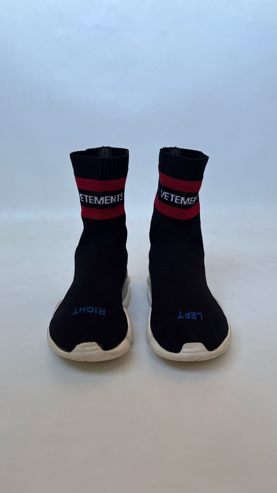 Vetements Vetements Sock Sneakers Black Red Stripe Logo Trainers Size US 7 / EU 40 - 5 Thumbnail