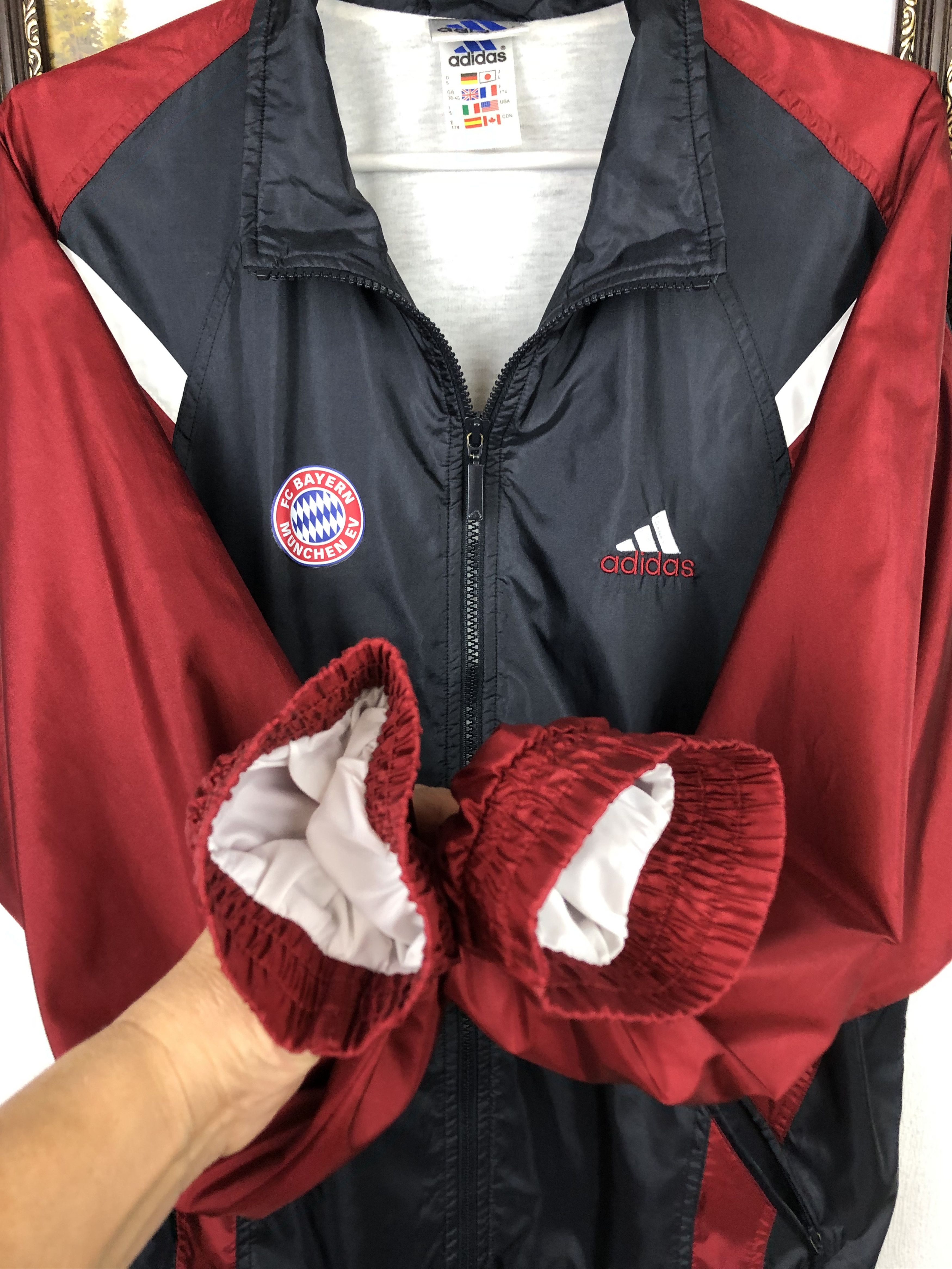 Adidas Vintage Bayern Munich Football Jacket Soccer Windbreaker Size US M / EU 48-50 / 2 - 5 Thumbnail