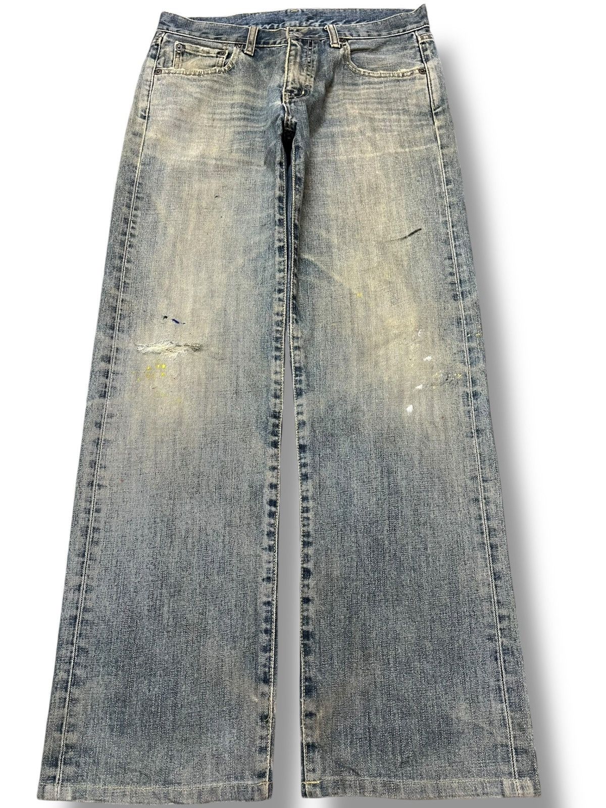 Uniqlo Vintage Uniqlo S-003 Mudwash Faded Distressed Denim Size US 31 - 1 Thumbnail